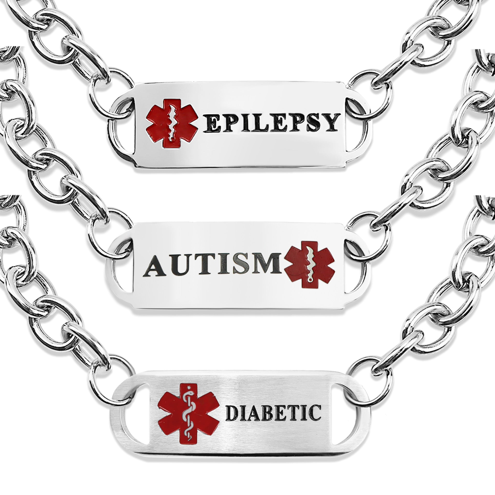 Stainless Steel Medical Bracelets / BRJ9039、mySite、dreamappss