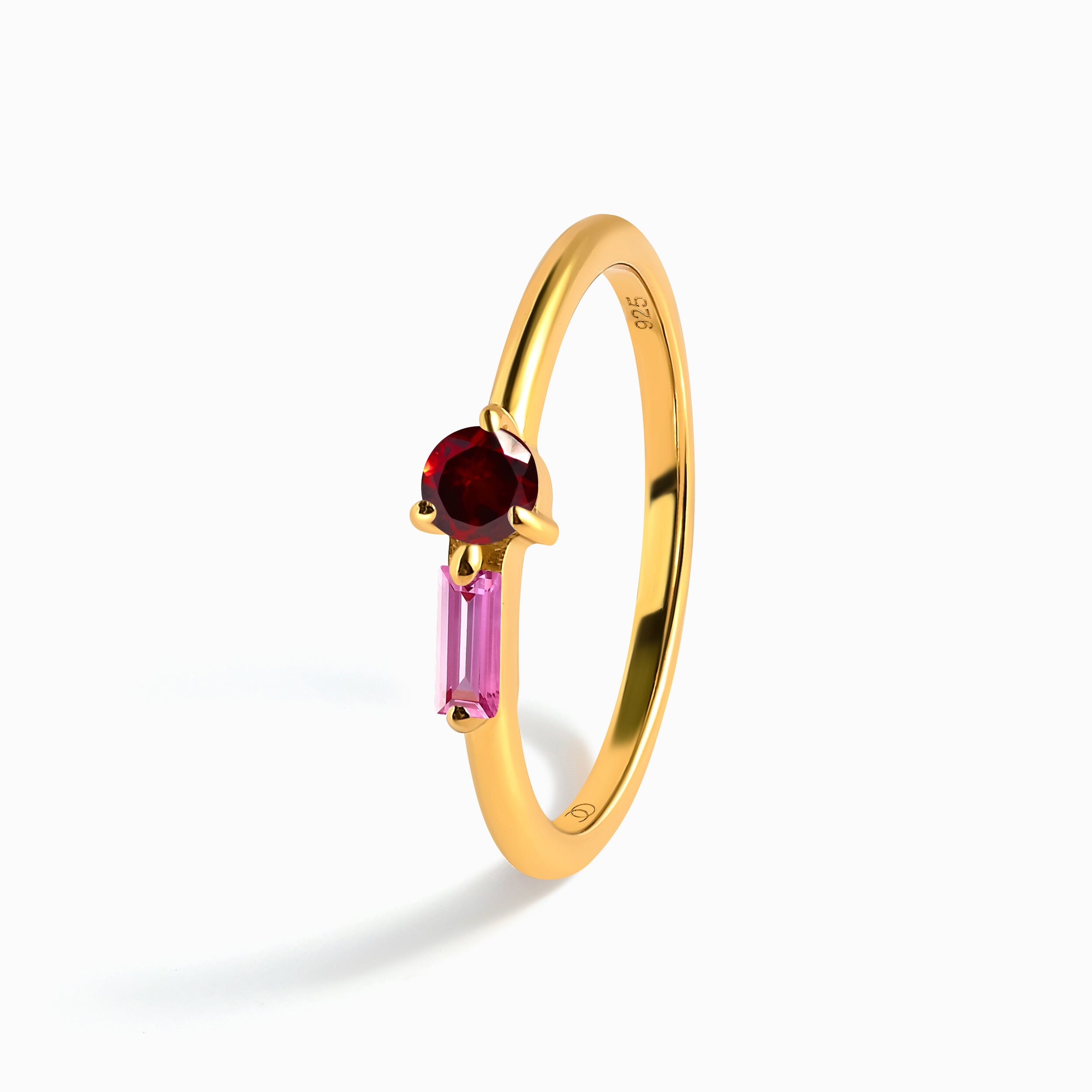 Garnet & Pink Topaz Dainty Ring - Haze、mySite、hinf8tx79