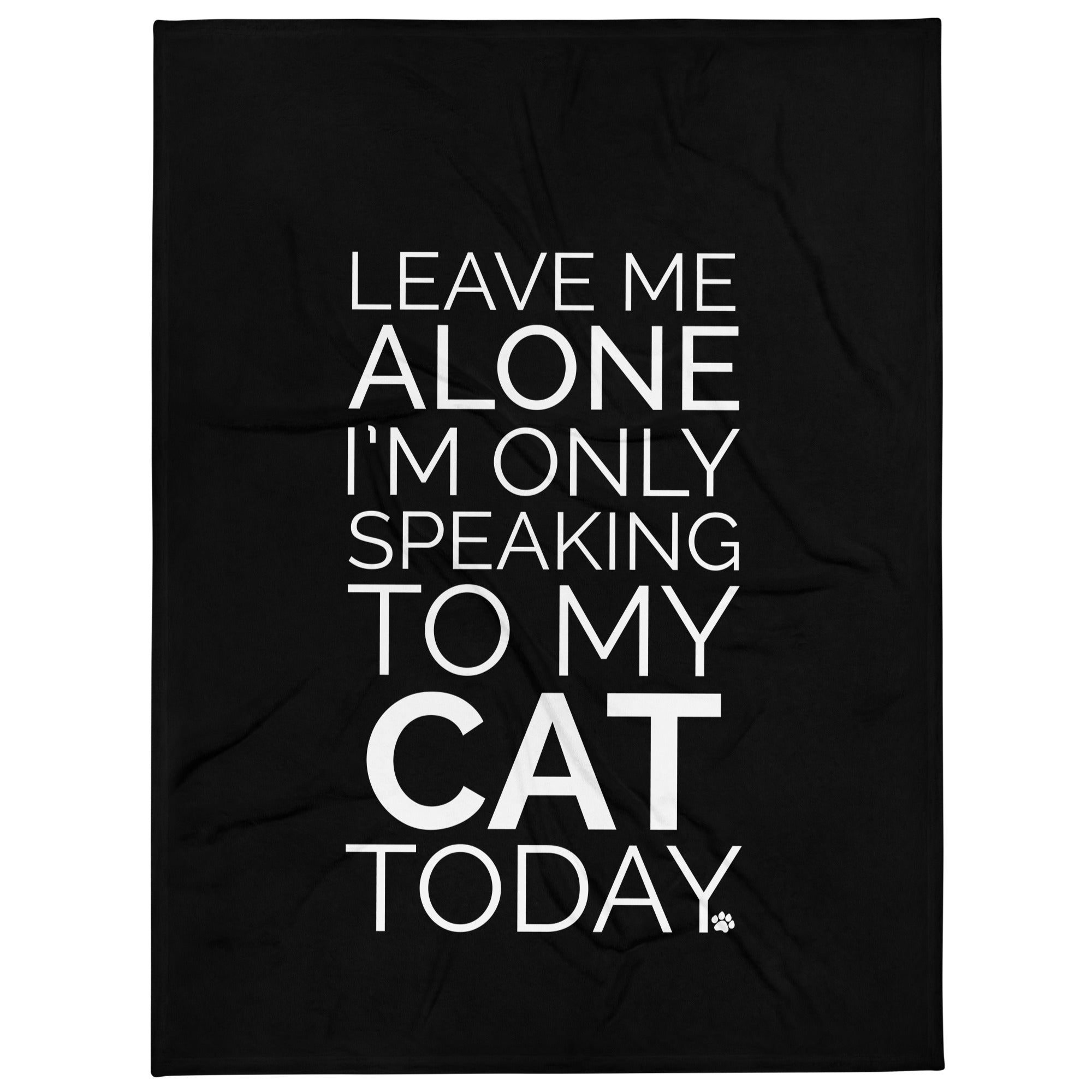 Leave Me Alone Cat Throw Blanket、mySite、camillekostekn