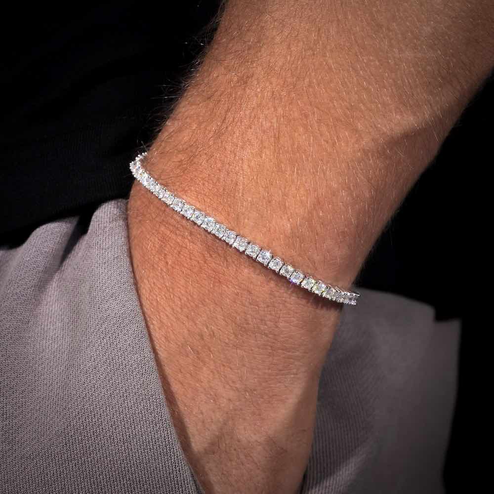 4MM Moissanite Tennis Bracelet 14K Gold、mySite、hinf8tx79