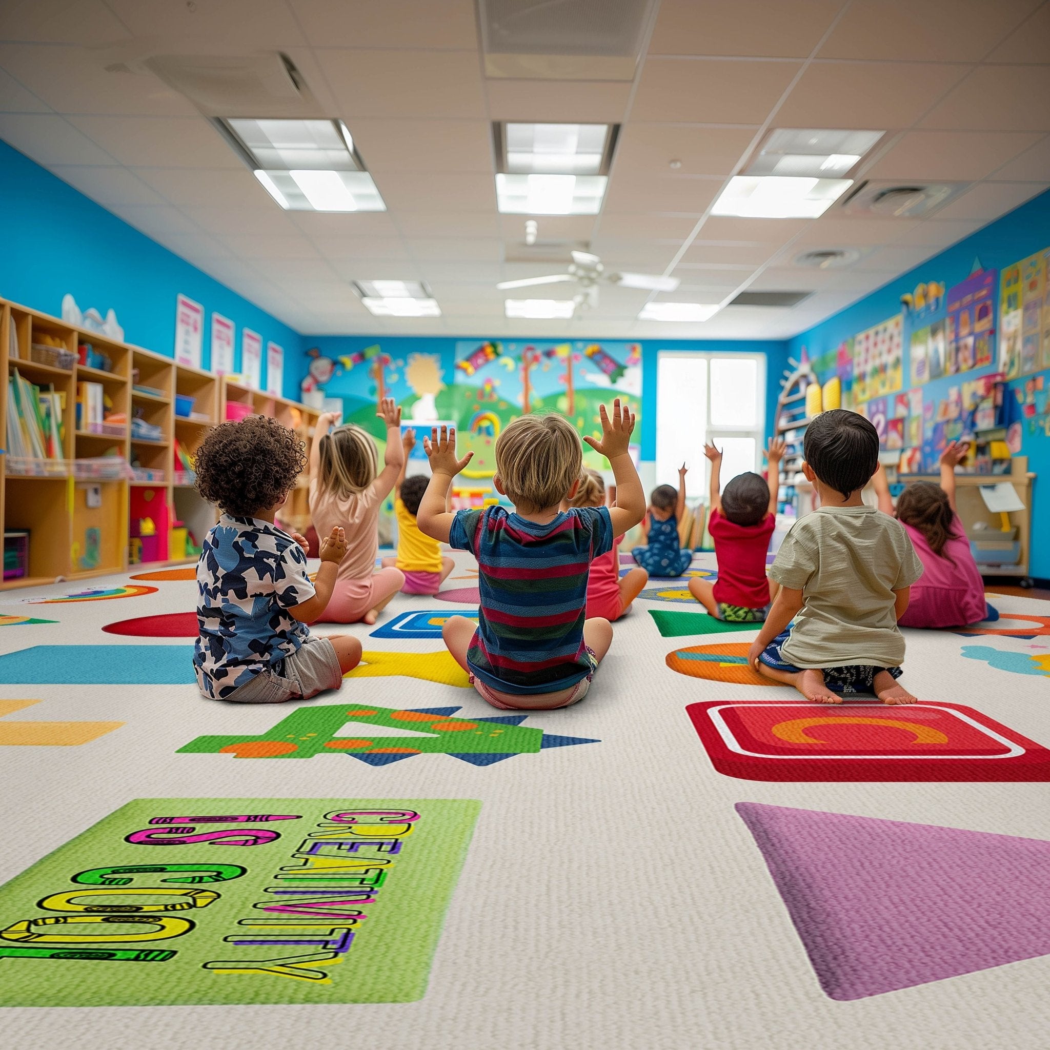 Crayola Modern Educational Numbers & Shapes Area Rug By Well Woven、mySite、gigharbornorthrealestate