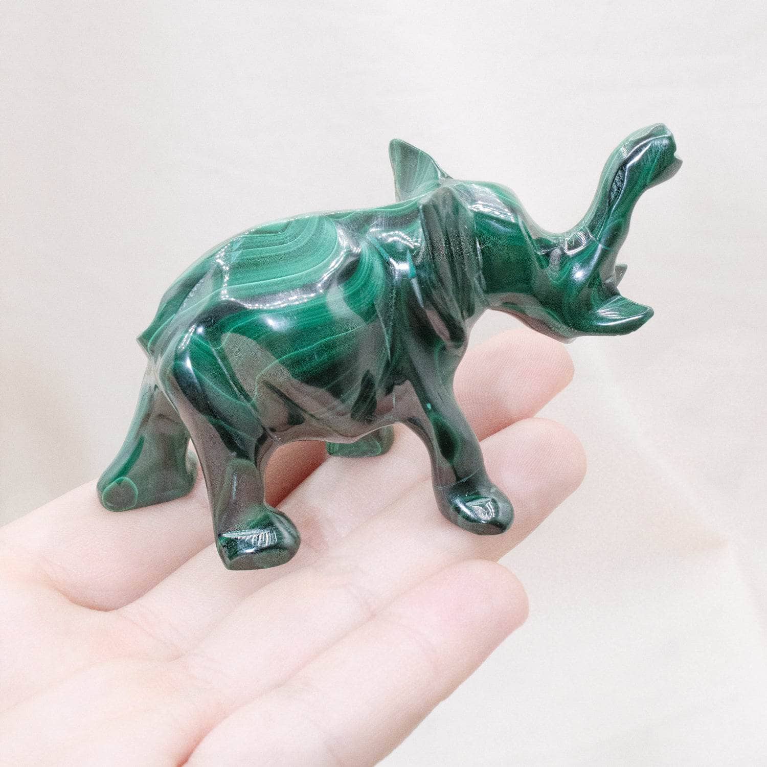 Genuine Malachite Elephants - Hand Carved - 1 of a Kind、mySite、hinf8tx79