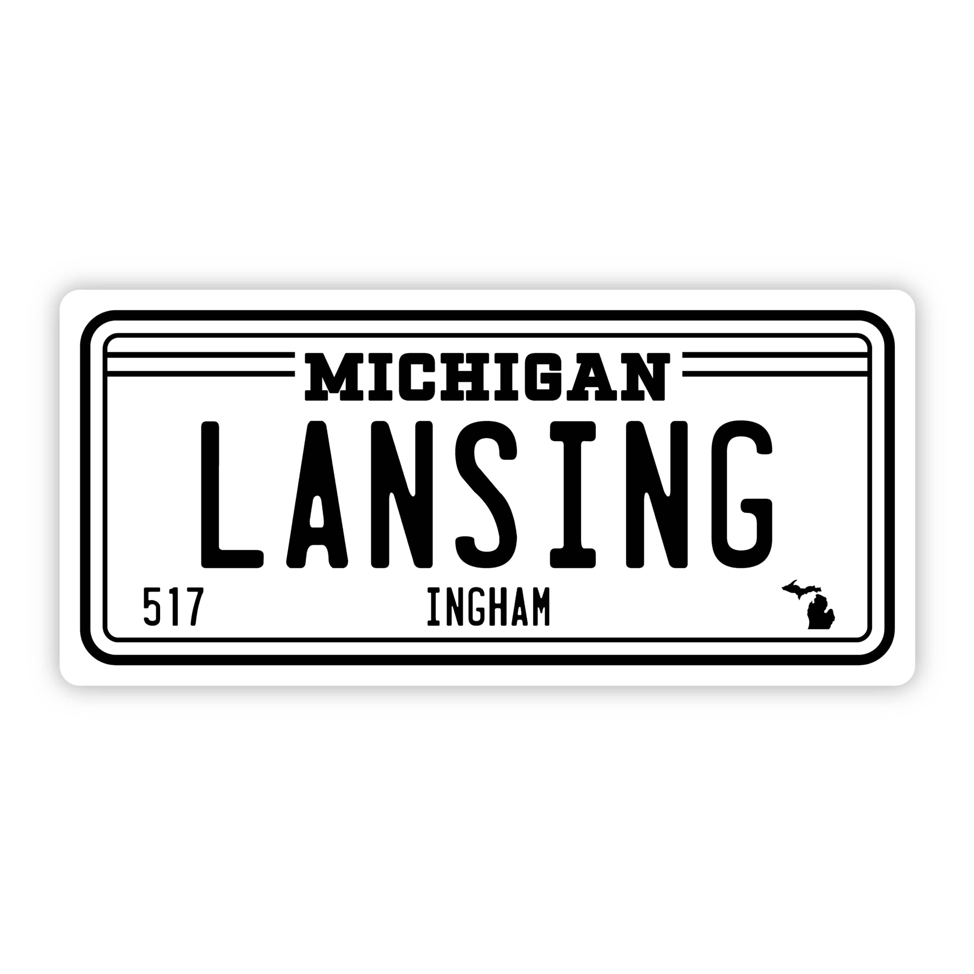  Lansing Michigan 517 Bumper Sticker (5 inch)、mySite、ghnorth