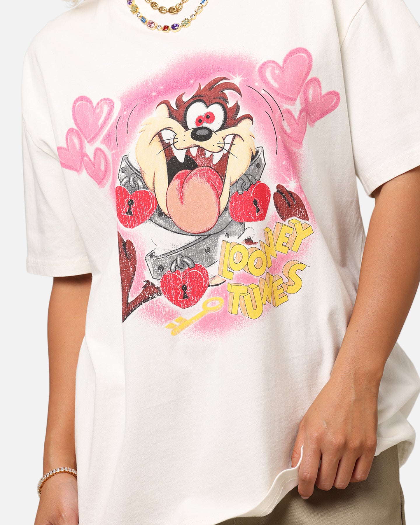 Goat Crew X Warner Bros. Looney Tunes In Love Looney Heavy T-Shirt Off White、mySite、zt4zffjzw