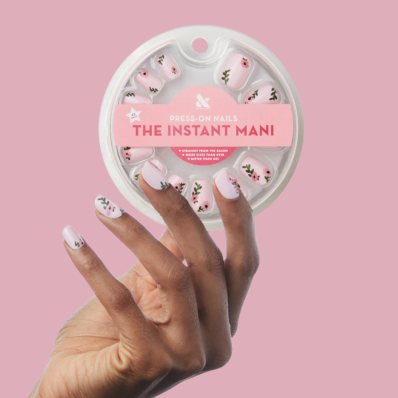 Wild Bouquet - Press-On | Short | Squoval、mySite、solidvoid