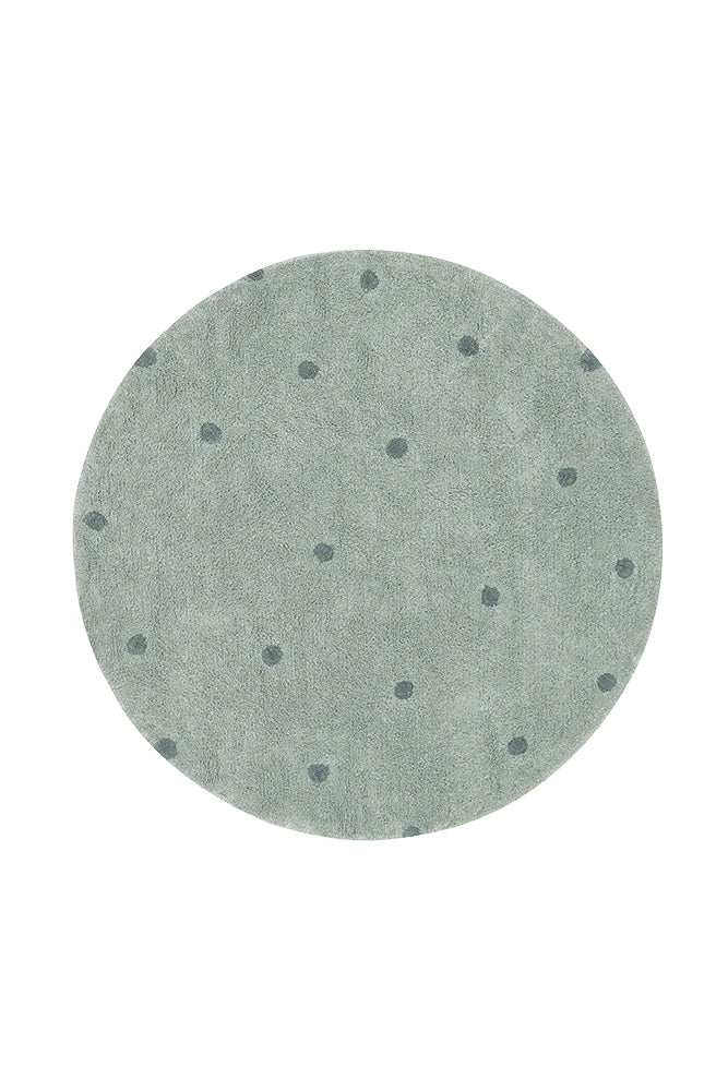 WASHABLE ROUND RUG DOT BLUE SAGE、mySite、gigharbornorthrealestate