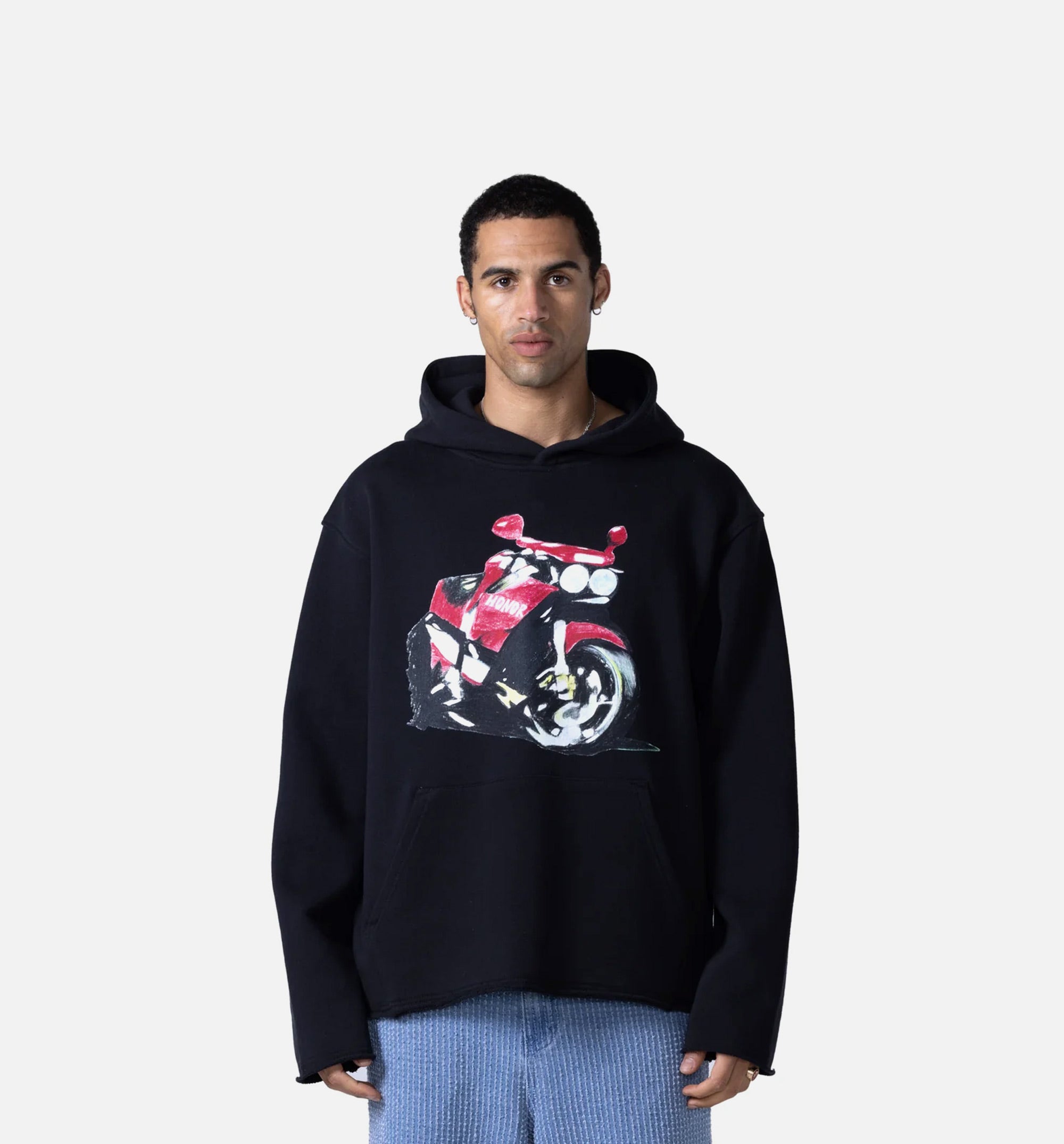 Speedbike Pullover Mens Hoodie - Black/Pink、mySite、dreamappss