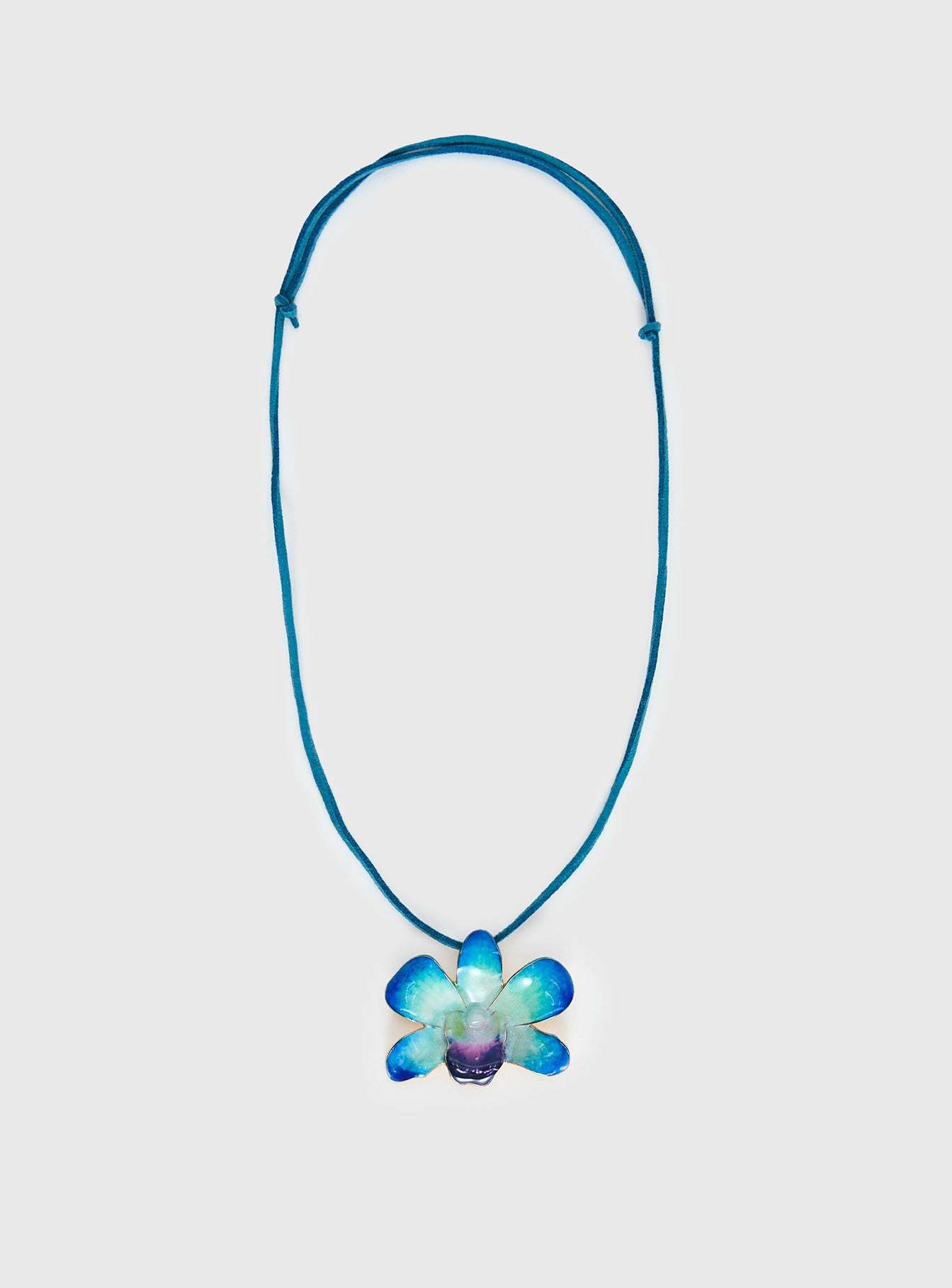 Wildrose Flower Pendant Necklace Blue、mySite、solidvoid
