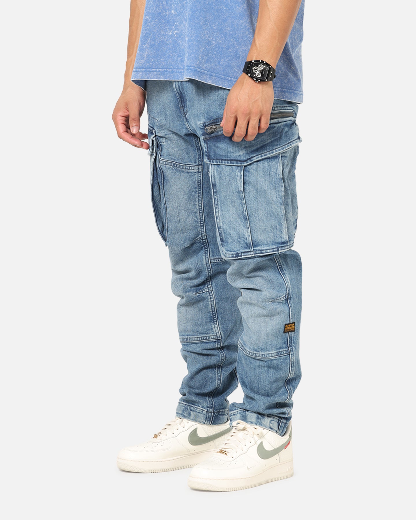 G-Star Rovic Zip 3D Tapered Denim Jeans Faded Blue、mySite、zt4zffjzw