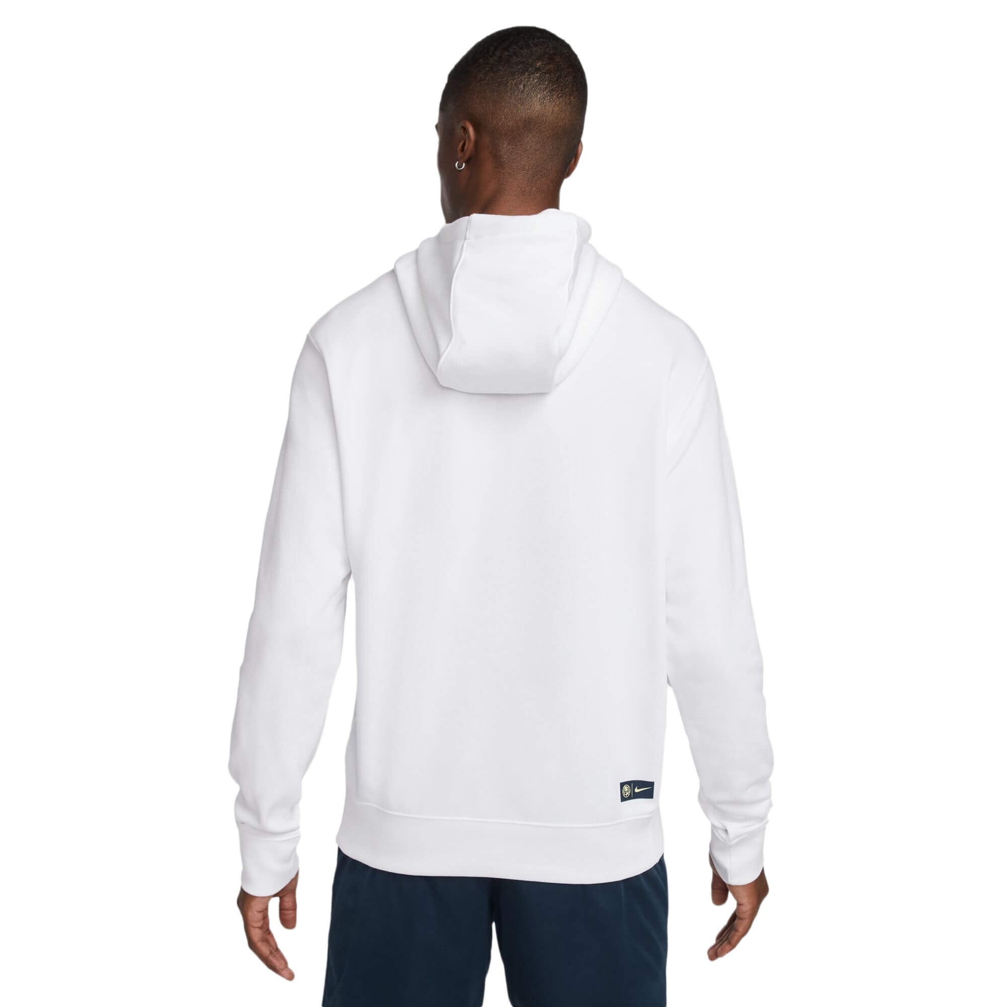 Nike Men's Club America French Terry Hoodie White/Navy、mySite、noshort