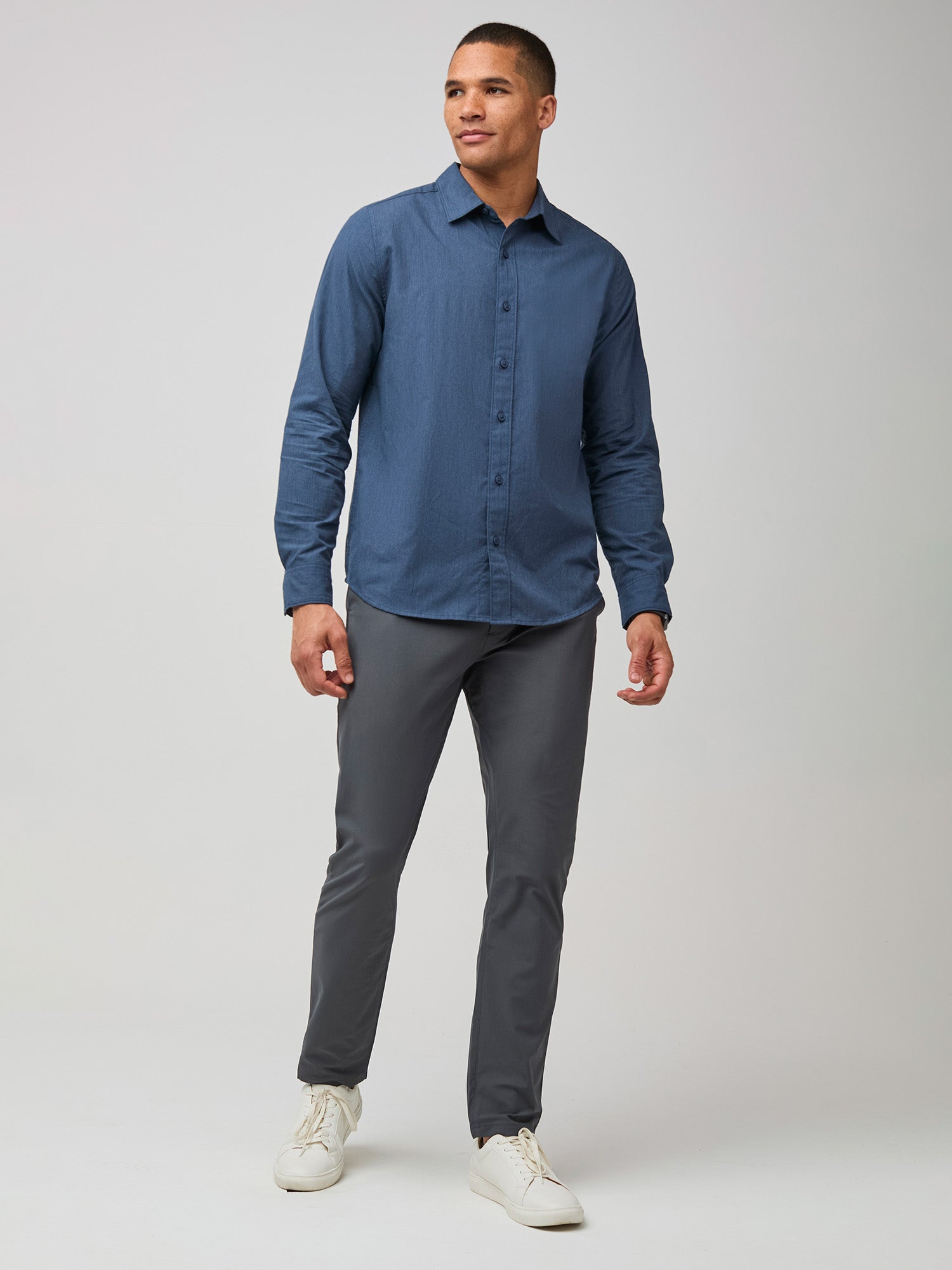  Navy Long Sleeve Button Up、mySite、ghnorth