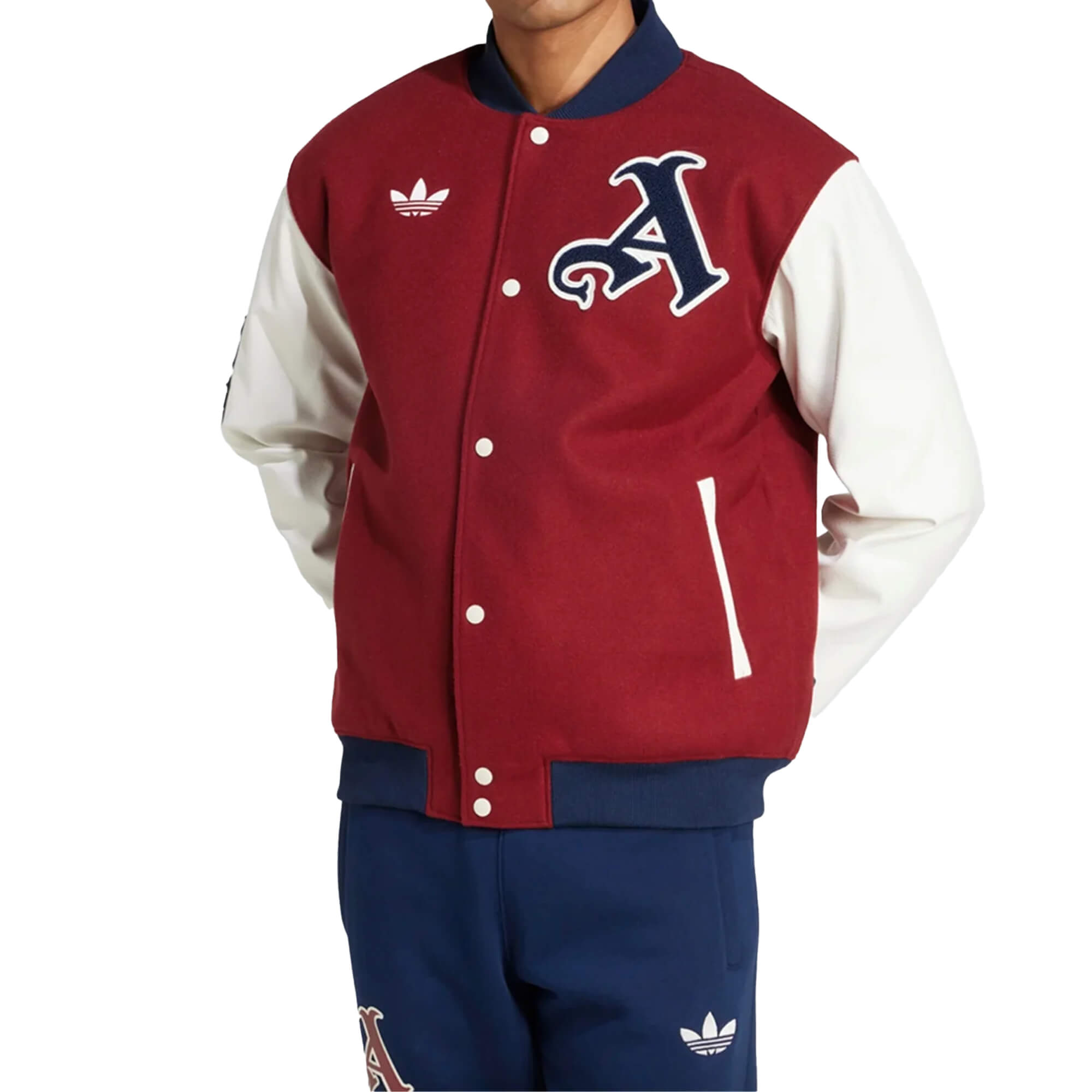 adidas Men's Arsenal 2024/25 VRCT Jacket Burgundy/White/Navy、mySite、bottomscart
