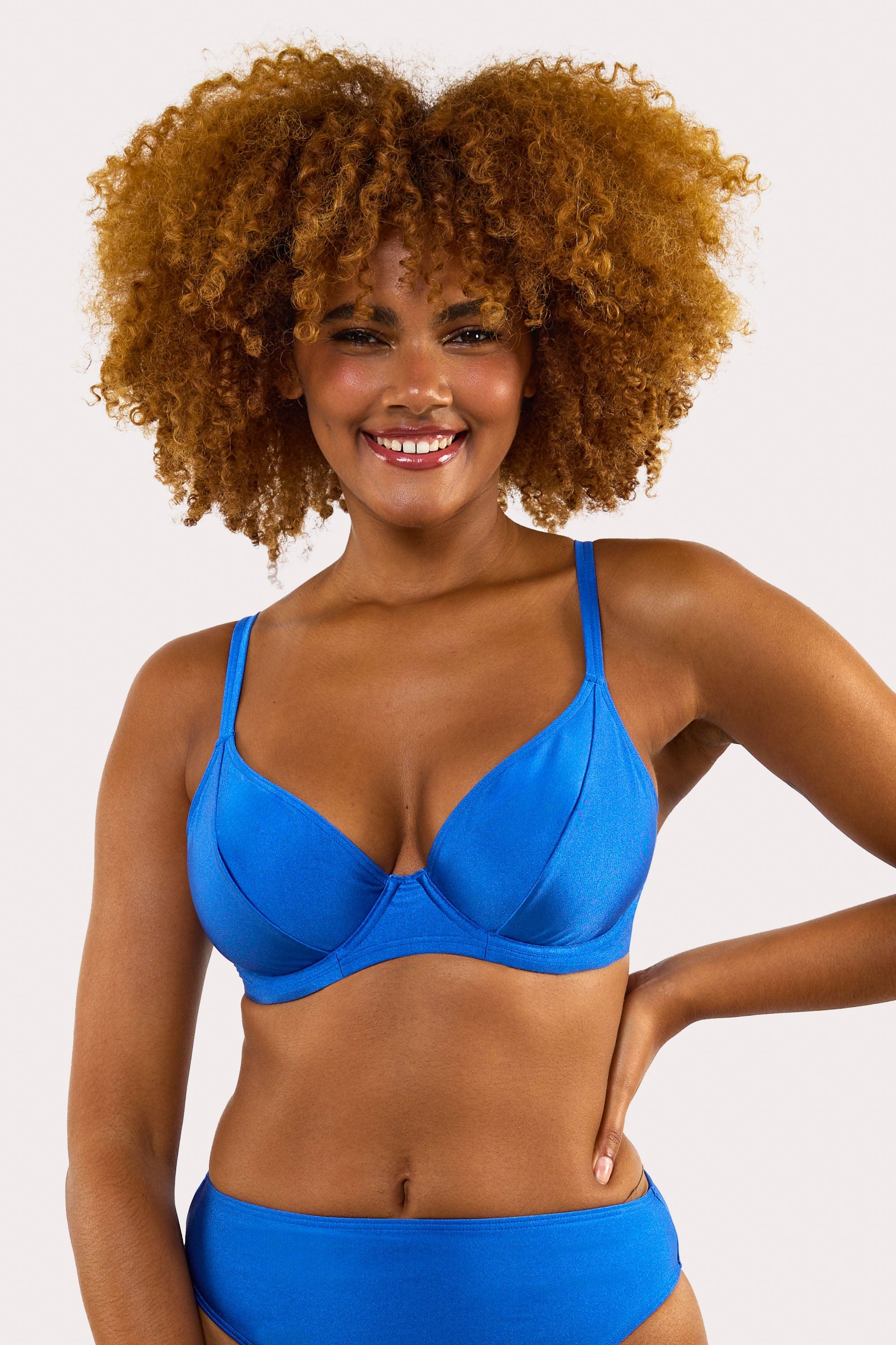 Sadie Fuller Bust Cornflower Blue Underwired Plunge Bikini Top、mySite、bengalsvssteelers