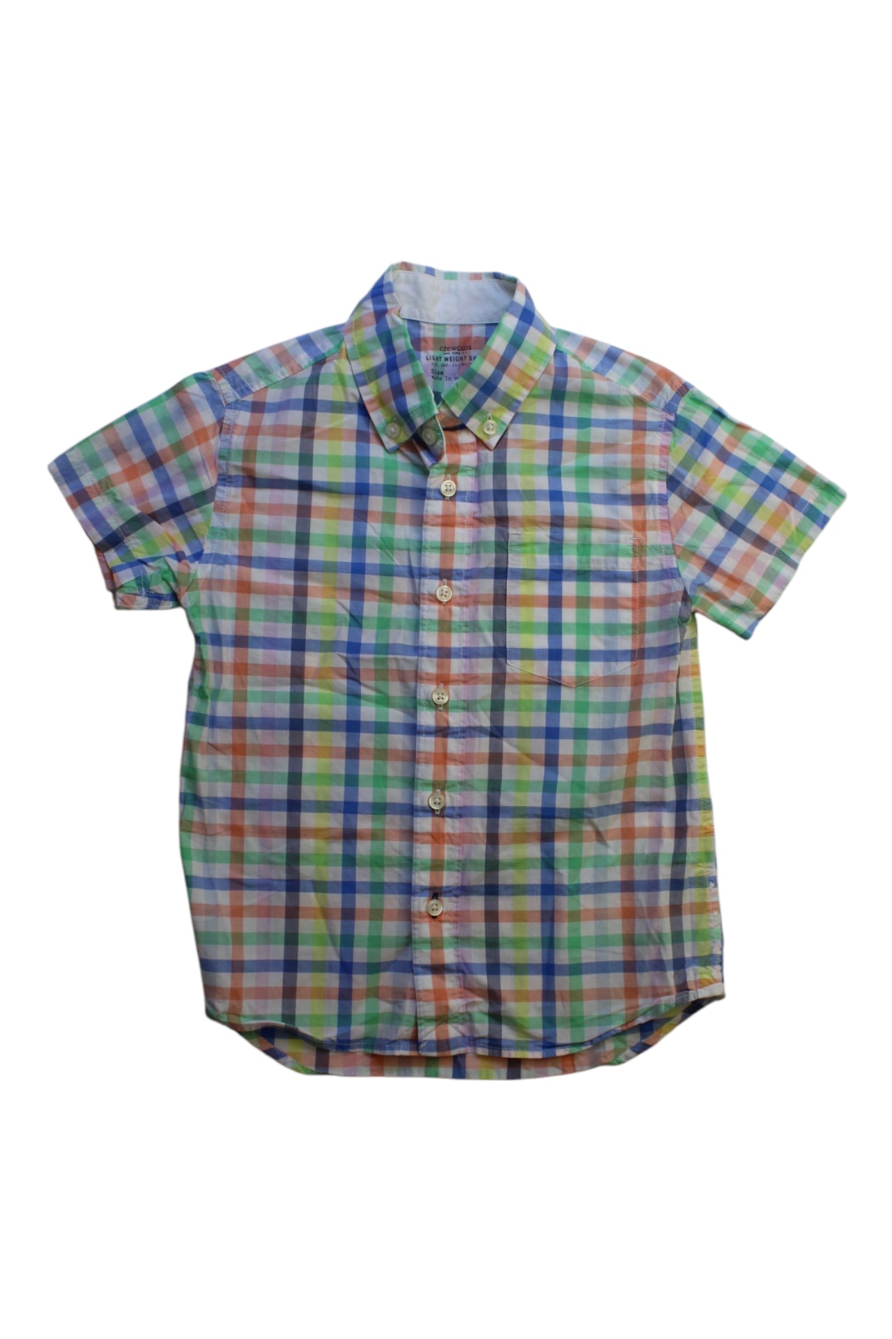 Crewcuts Checkered Short Sleeve Shirt 4-5T、mySite、g9winljtr