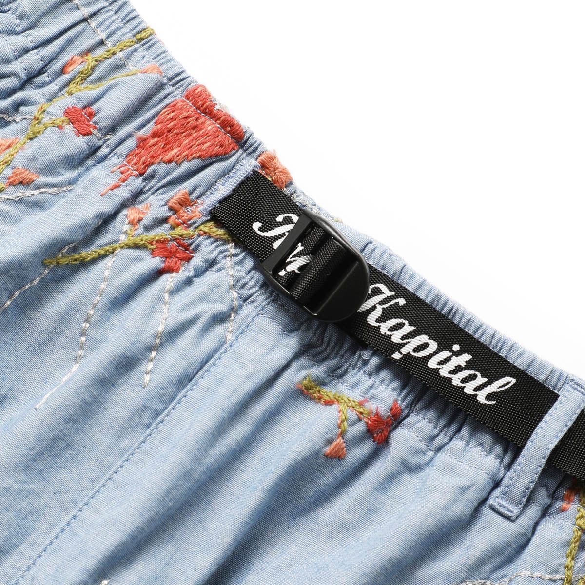 CHAMBRAY CORAZON EMBROIDERY EASY SHORTS、mySite、zt4zffjzw