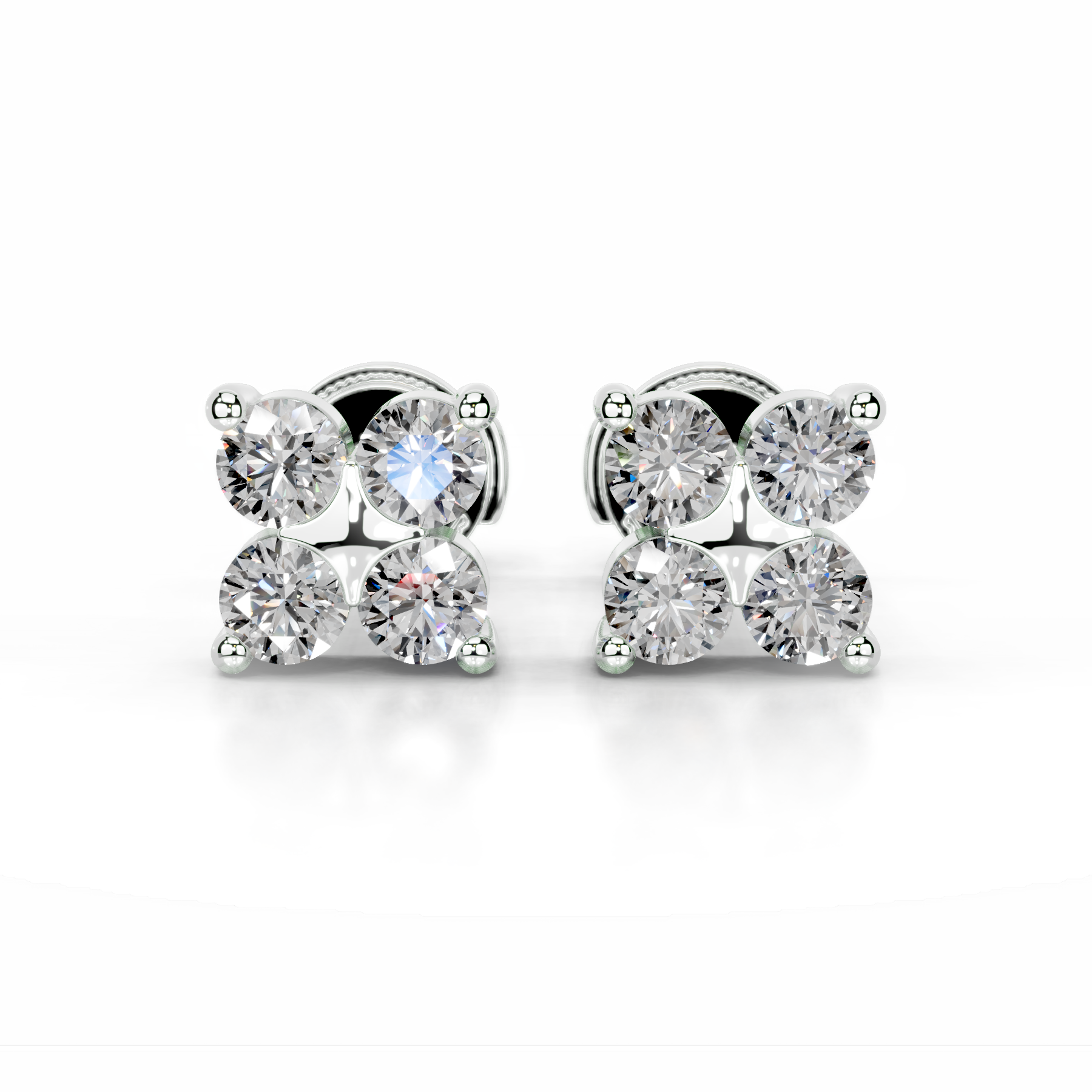 Aurelia Lab Grown Diamond Studs Earrings (0.40 Carat) -18K White Gold、mySite、hinf8tx79