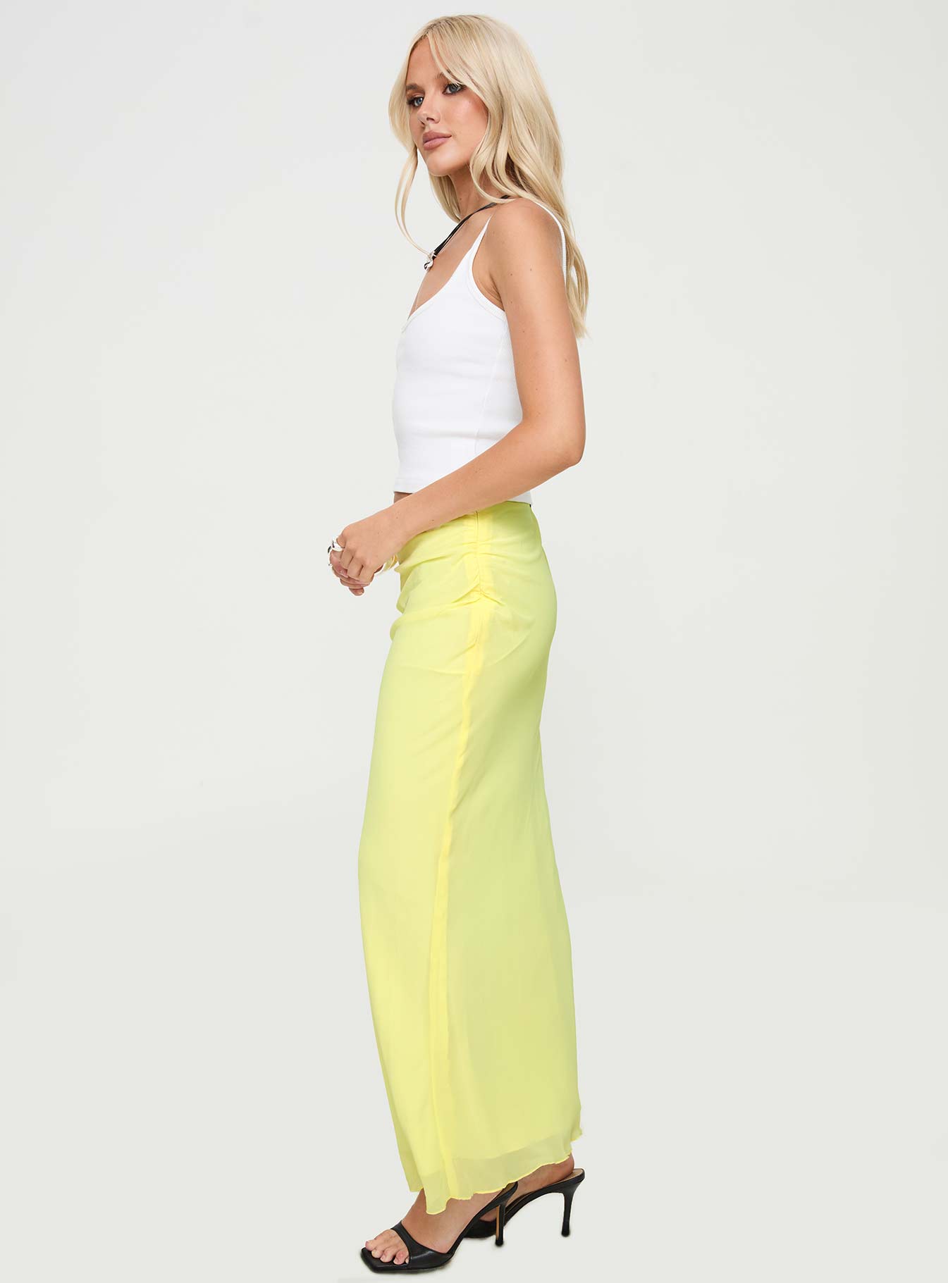 Herrera Maxi Skirt Yellow、mySite、solidvoid