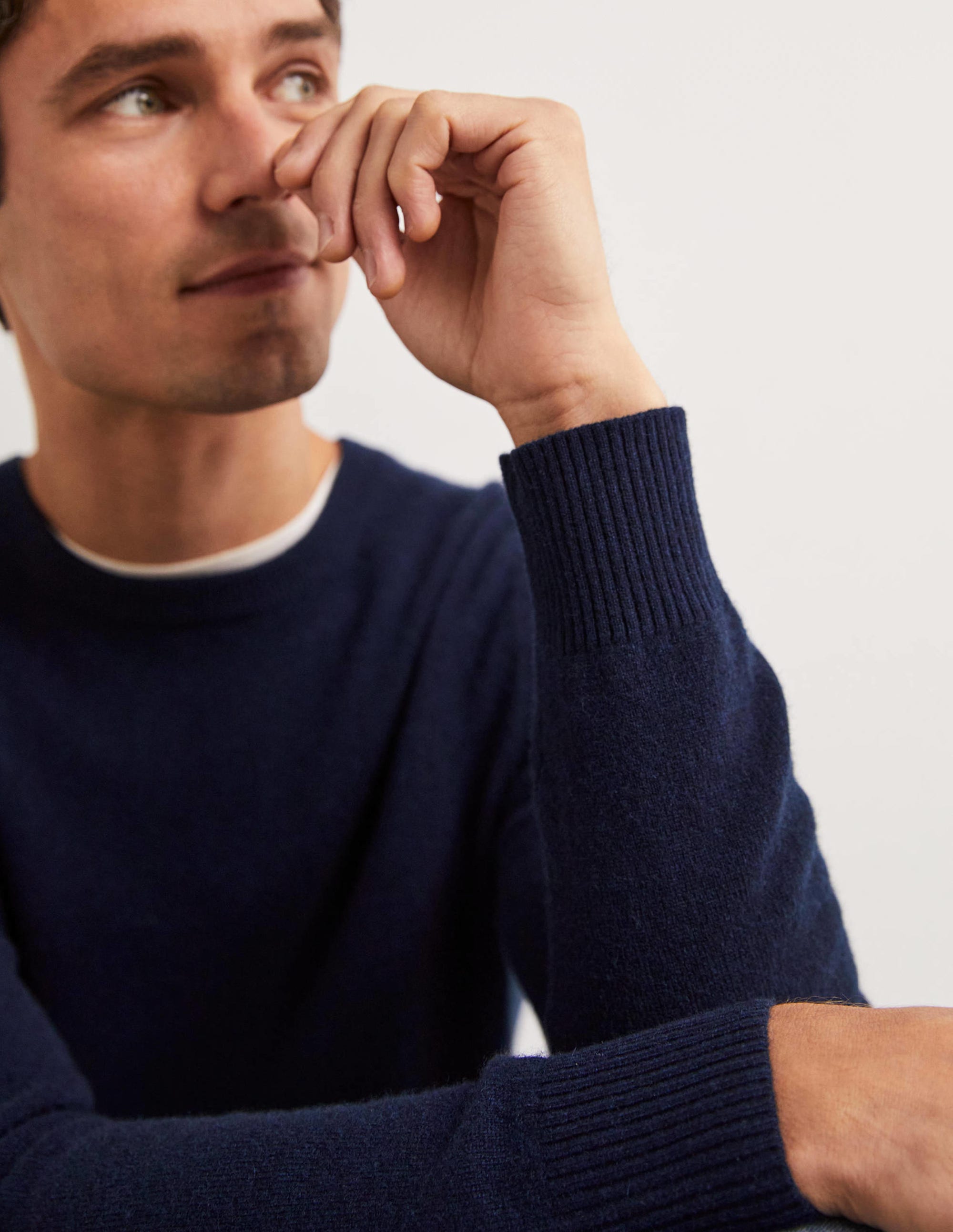  Cashmere Crew Neck Jumper-Navy、mySite、ashleygrahame