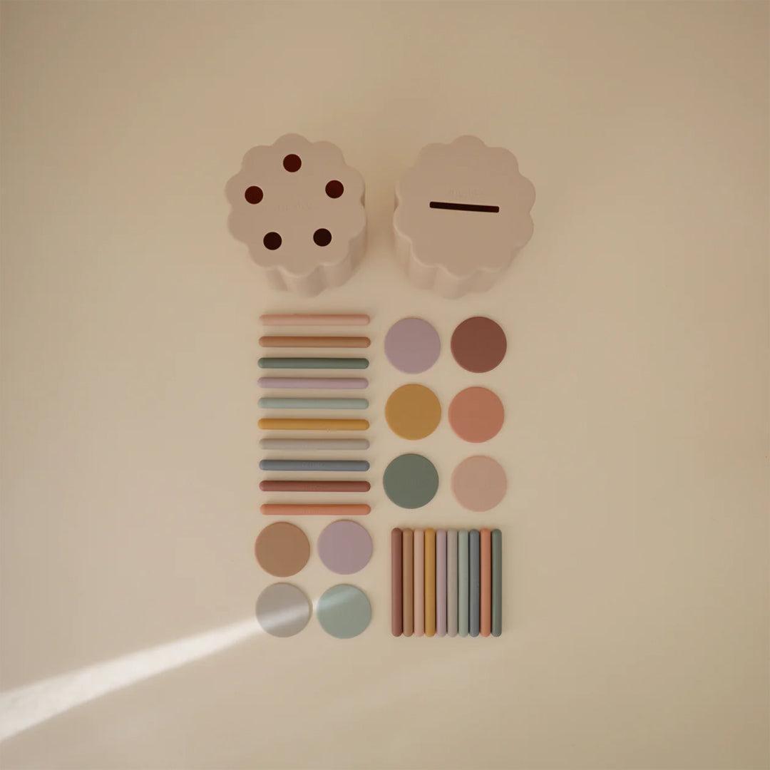  Mushie Coin & Tube Sorting Set - Cream Multi、mySite、merchandisen