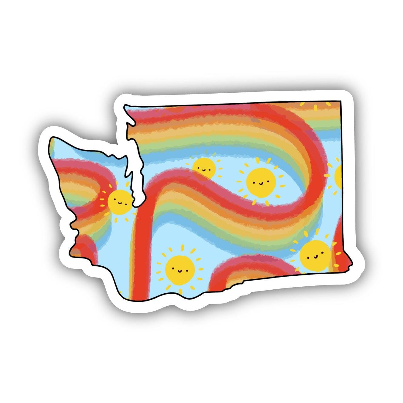  Washington Rainbow Fun Sticker、mySite、elrpsem3k