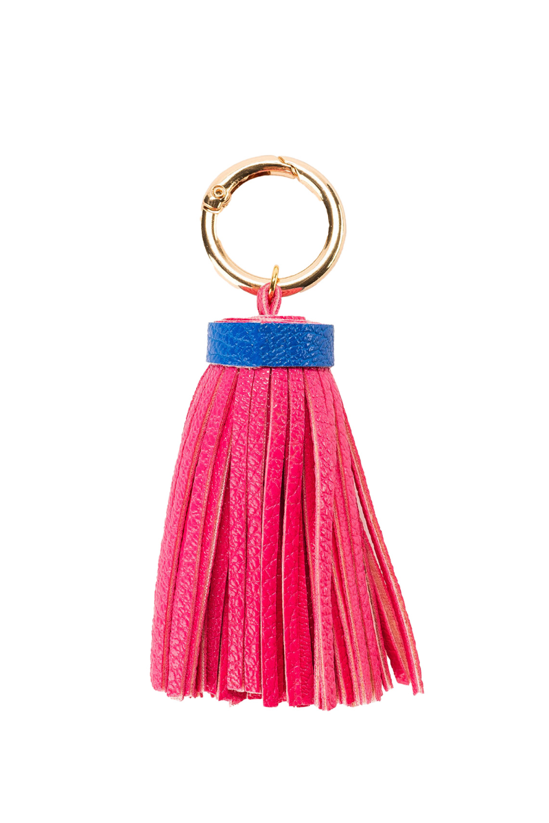 Two Tone Leather Tassel - Hot Pink、mySite、hinf8tx79