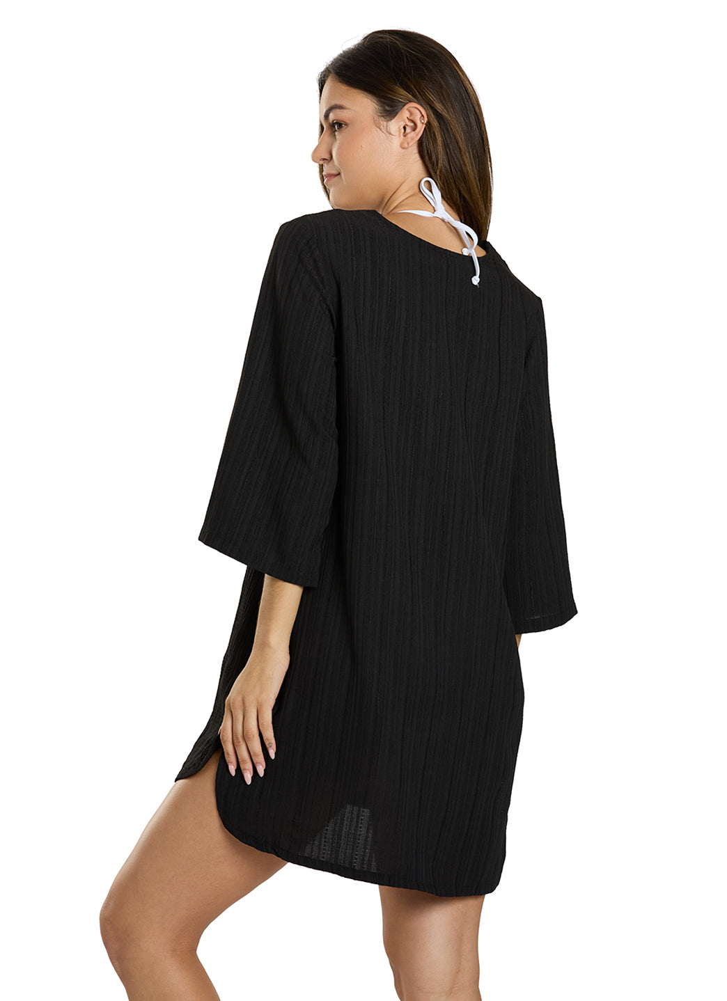 J.Valdi Women's Cancun Lace Neck Big Shirt Cover Up、mySite、noshort