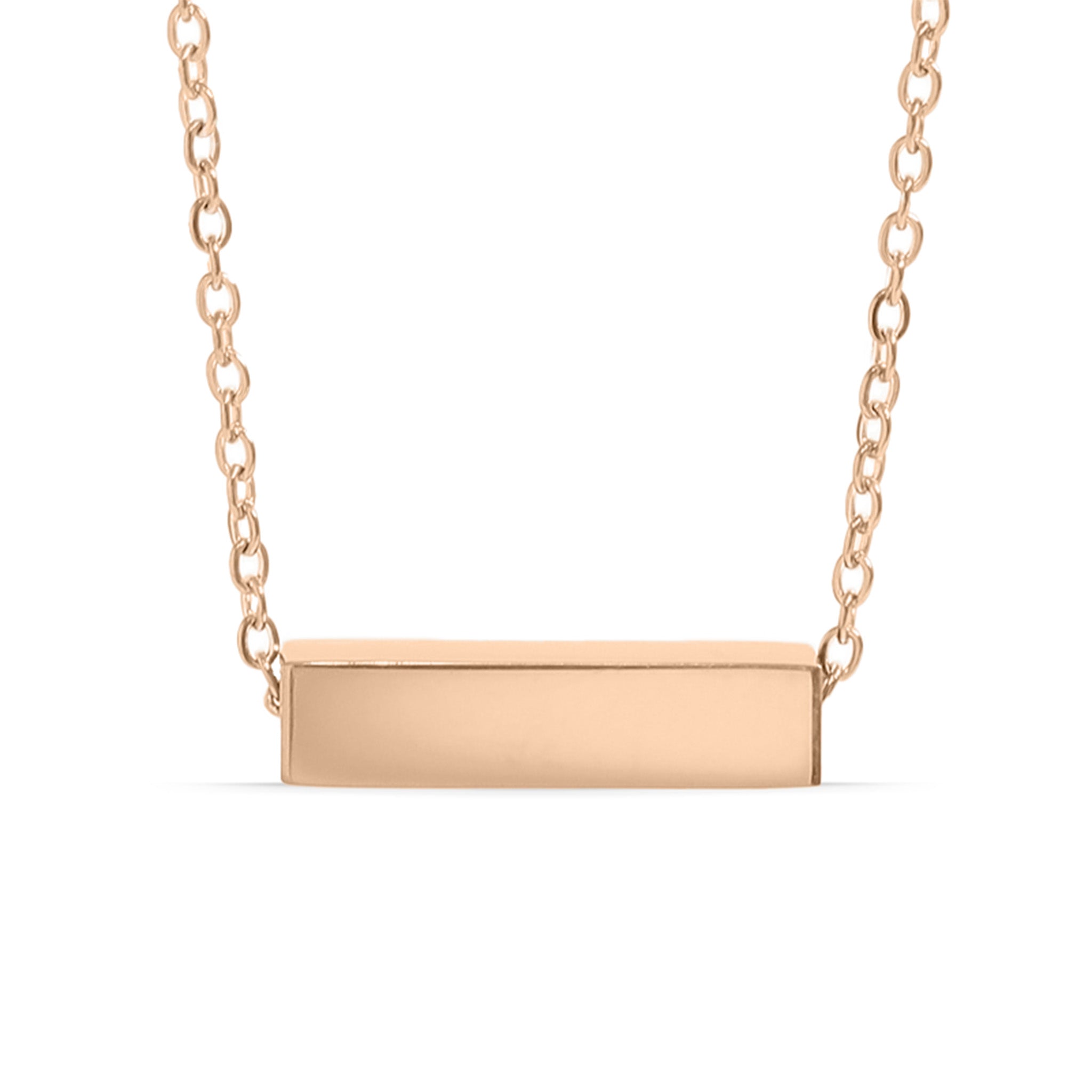 18K Gold PVD Stainless Steel Horizontal Mini Blank Bar Necklace / SBB0267、mySite、dreamappss