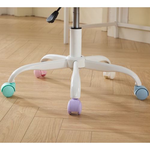 A&A Furniture Office Chair,Artificial rabbit hair Home Office Chair with Golden Metal Base,Adjustable Desk Chair Swivel Office Chair,Vanity Chair(Orange)、、casual