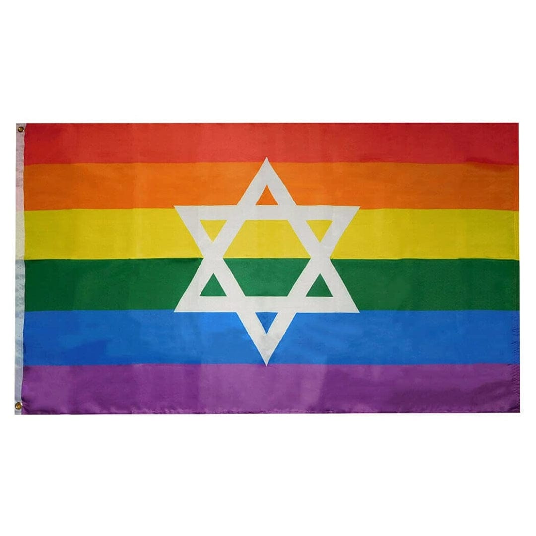 Huge Rainbow Star of David Pride Flag、mySite、topwebapps