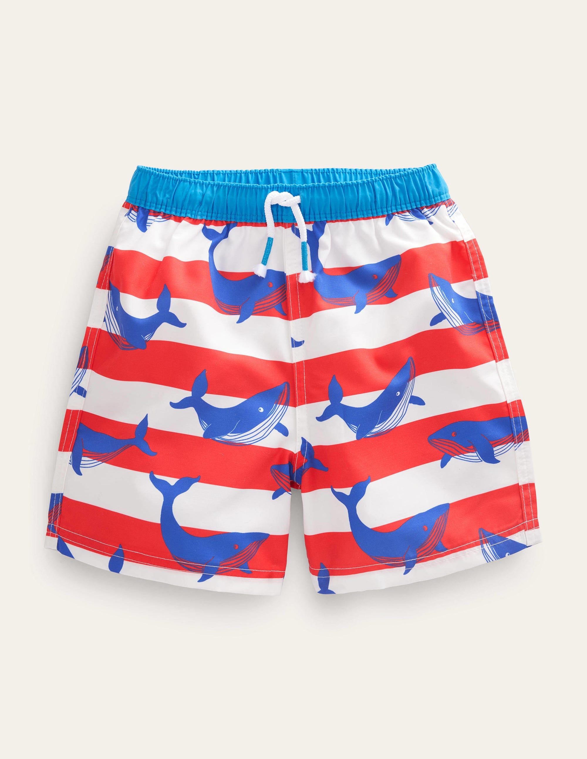  Swim Shorts-Ivory and Strawberry Whales、mySite、ashleygrahame