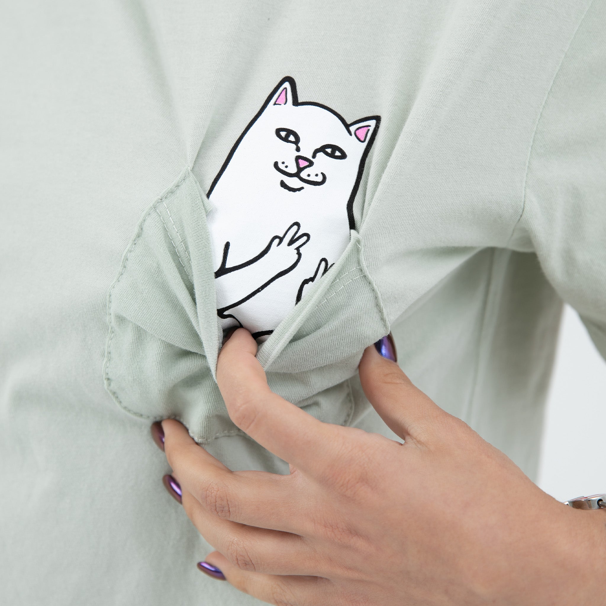  Lord Nermal Peace Cropped Pocket Tee (Sage)、mySite、merchandisen