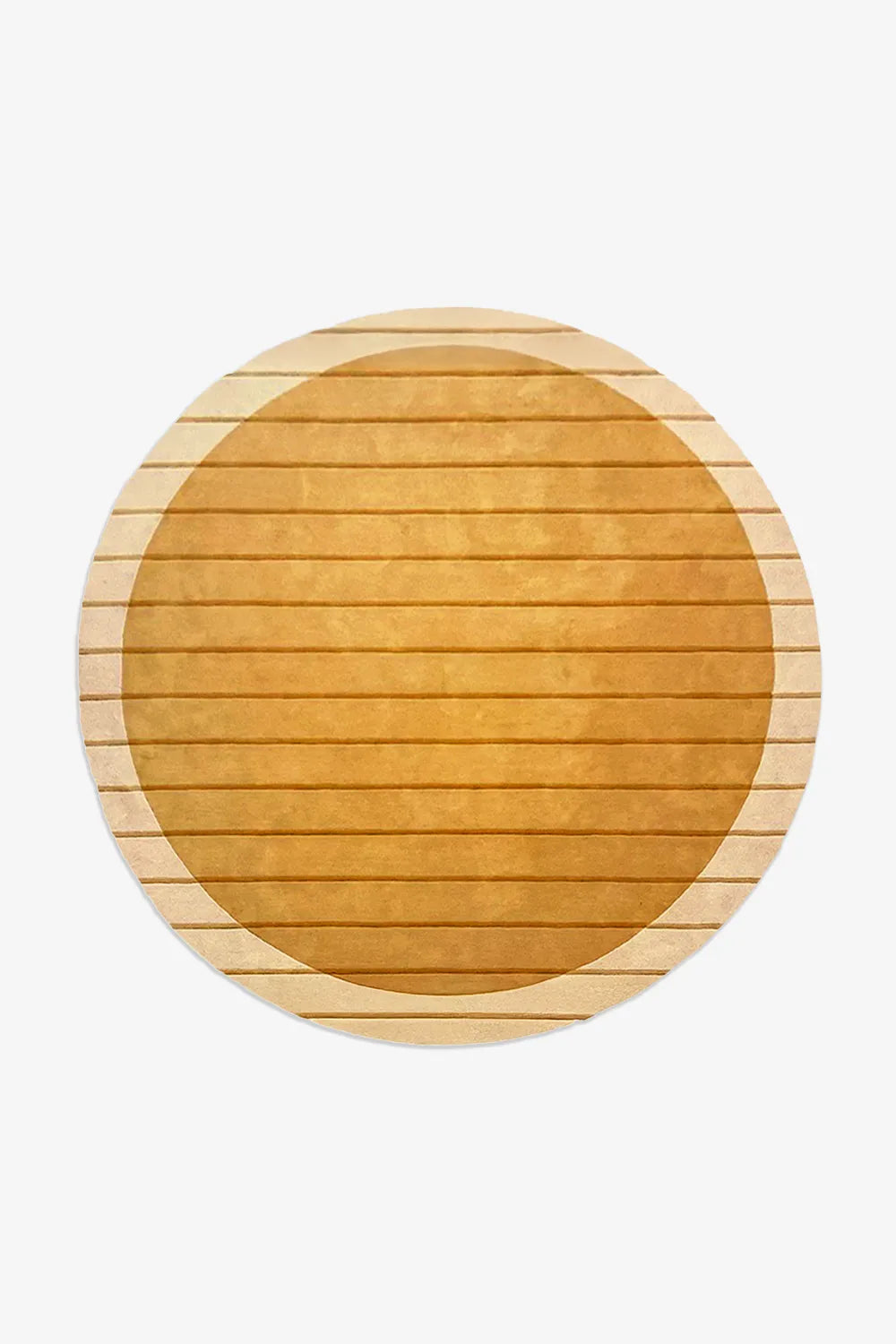 Golden Geometry Hand Tufted Round Wool Rug、mySite、gigharbornorthrealestate