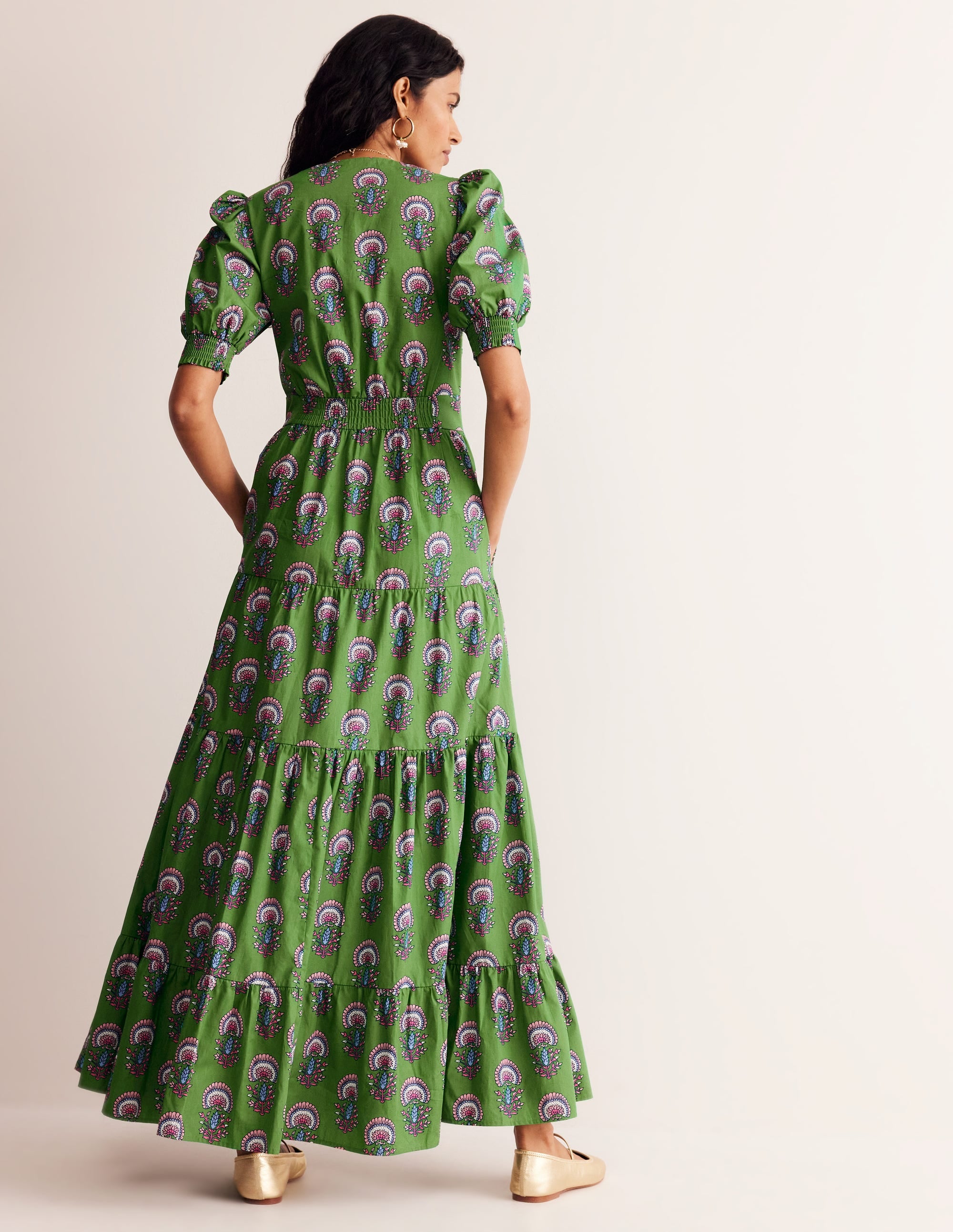  Bella Puff Sleeve Maxi Dress-Green Tambourine, Passion Bud、mySite、ashleygrahame