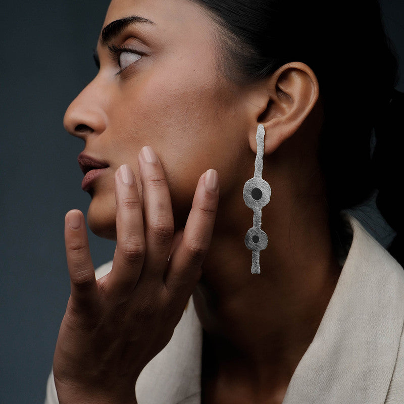 Brass Lotura Earrings、mySite、camillekostekn