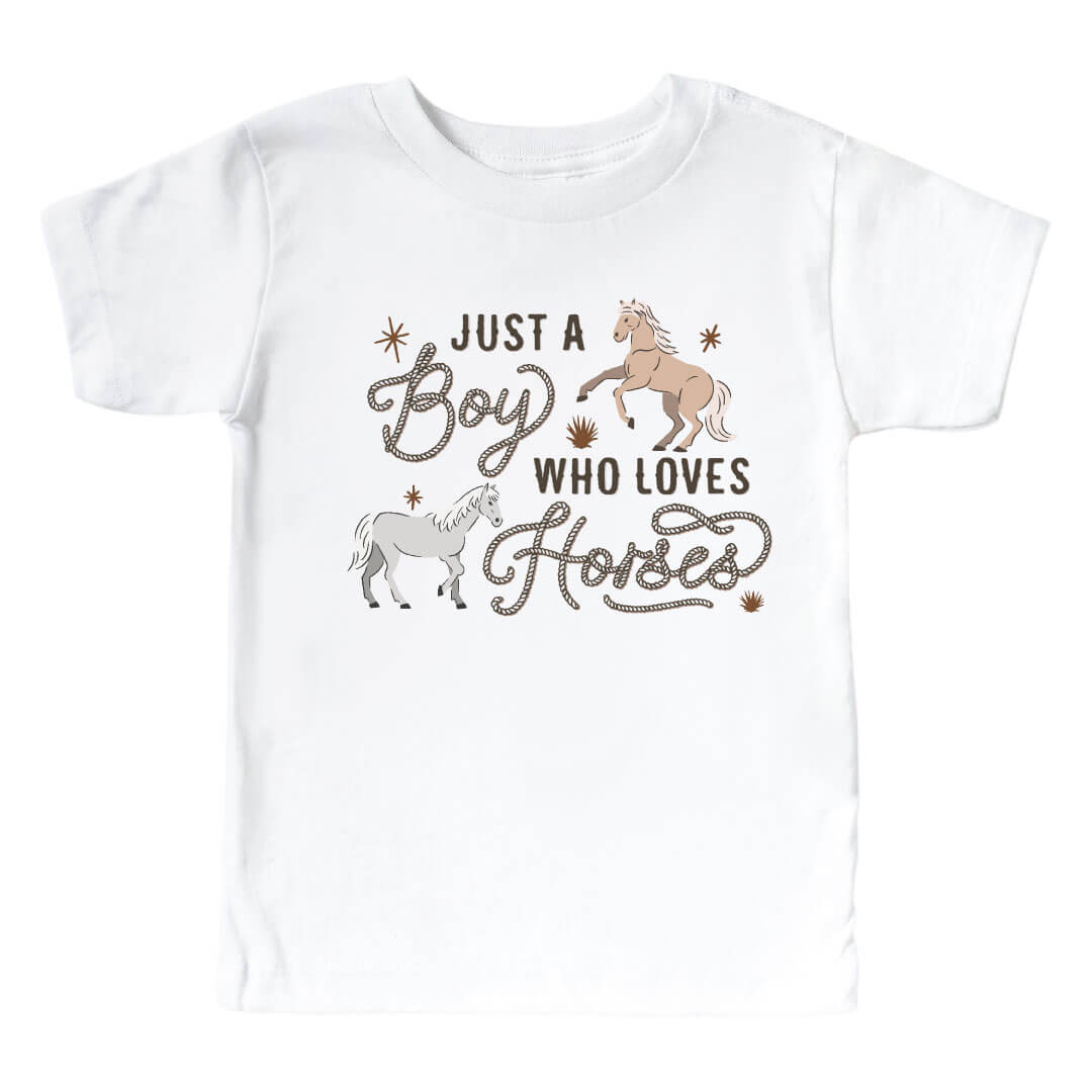  Who Loves Horses Kids Graphic Tee | White、mySite、layawaytickets