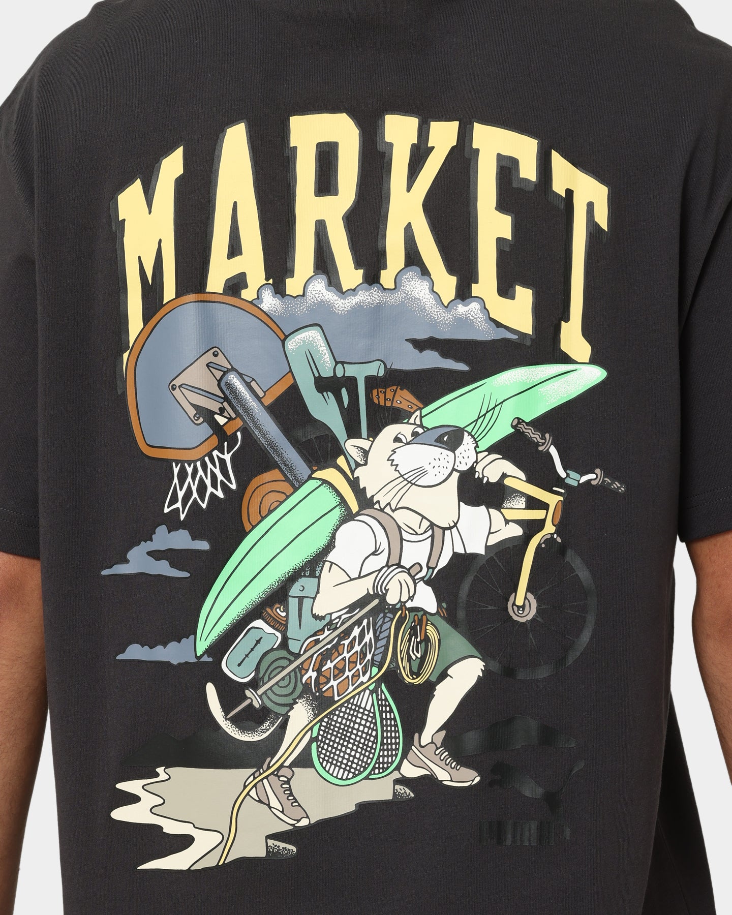 Puma X Market Graphic T-Shirt Puma Black、mySite、zt4zffjzw