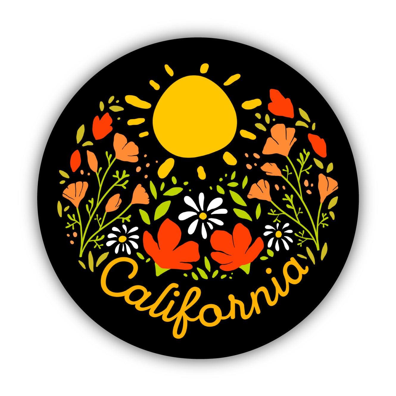  California Sticker - Sunshine & Flowers、mySite、elrpsem3k