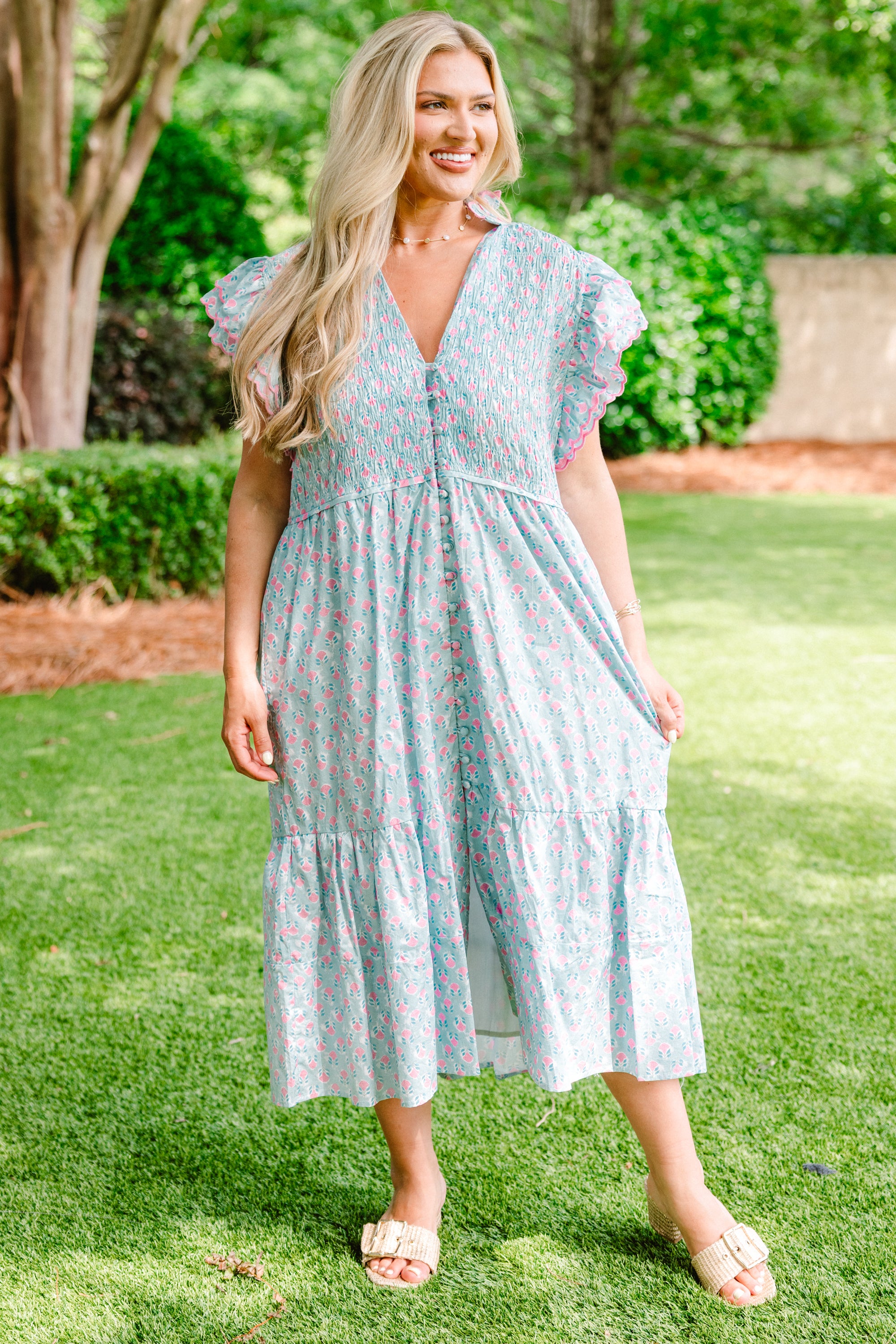  Learning To Grow Dress, Sky Blue、mySite、justintrudeaud