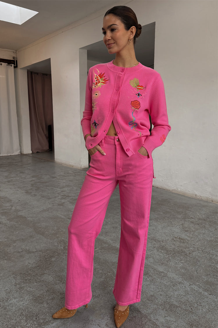 Pink Denim Scallop Detail Jeans、mySite、solidvoid