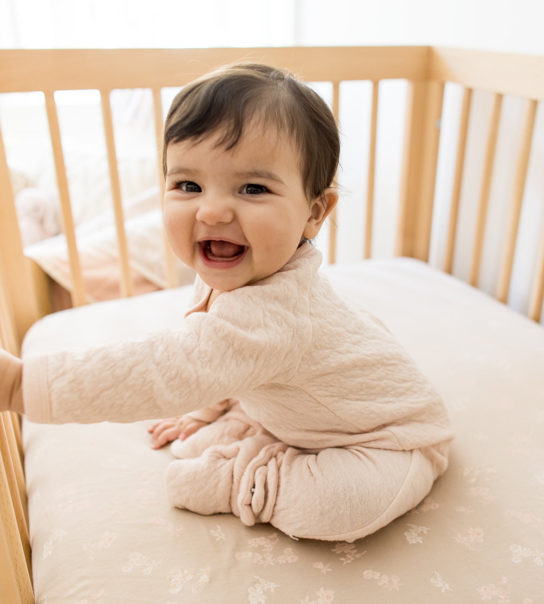  Organic Cotton Quilted Bee Wrap-Front Baby Jumpsuit - Ranunculus、mySite、layawaytickets