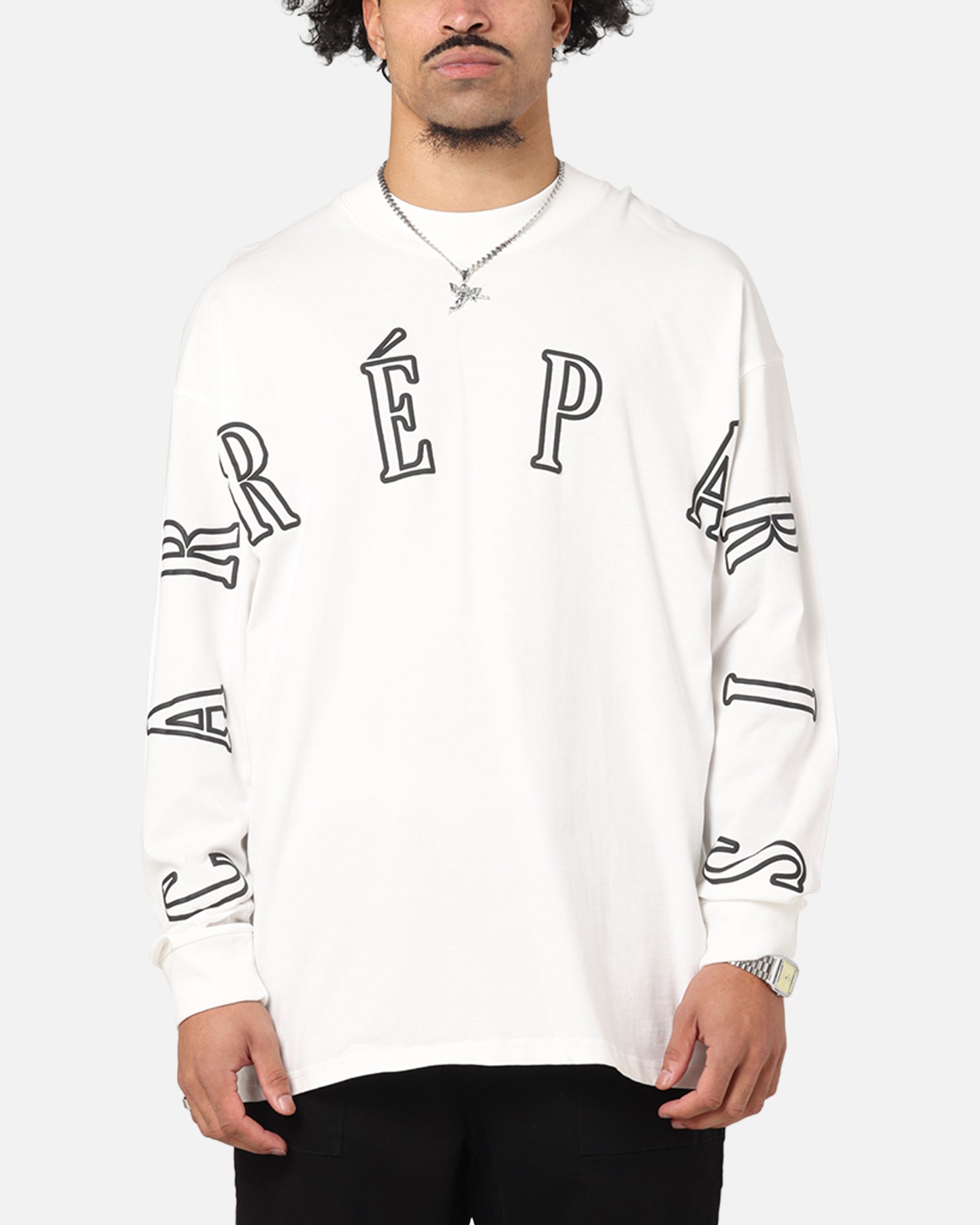 Carre Global Oversized Long Sleeve T-Shirt Off White、mySite、zt4zffjzw