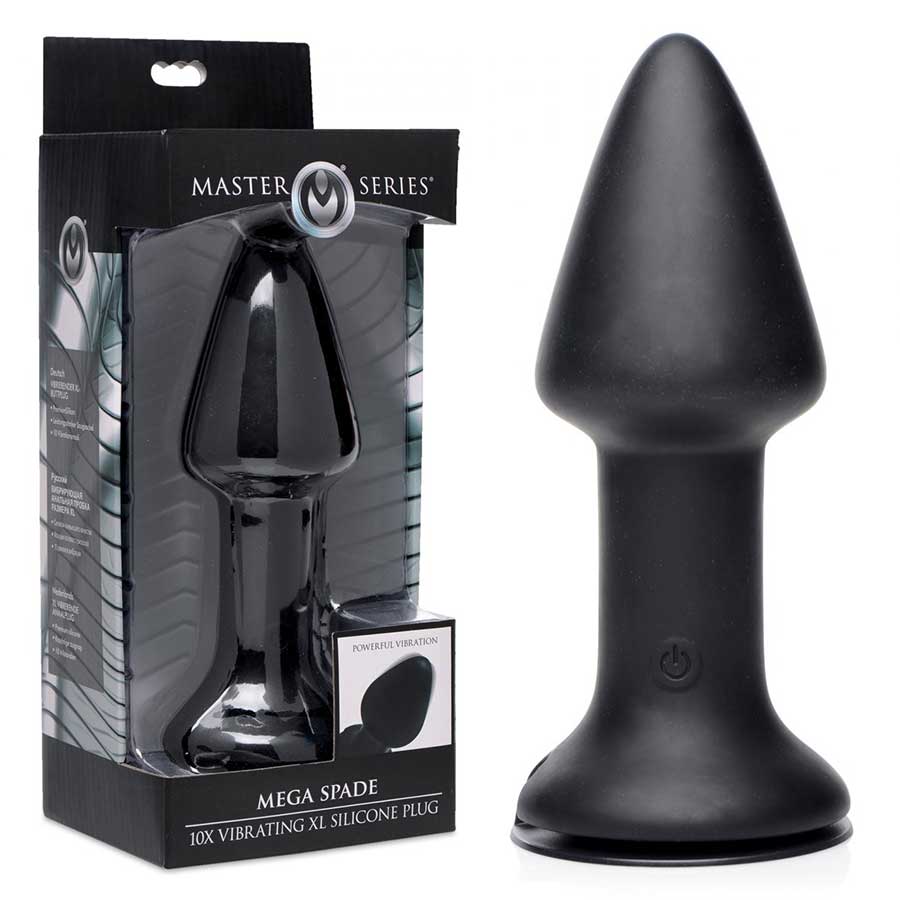 Mega Spade 10x Vibrating XL Silicone Butt Plug by Master Series、mySite、bottomscart