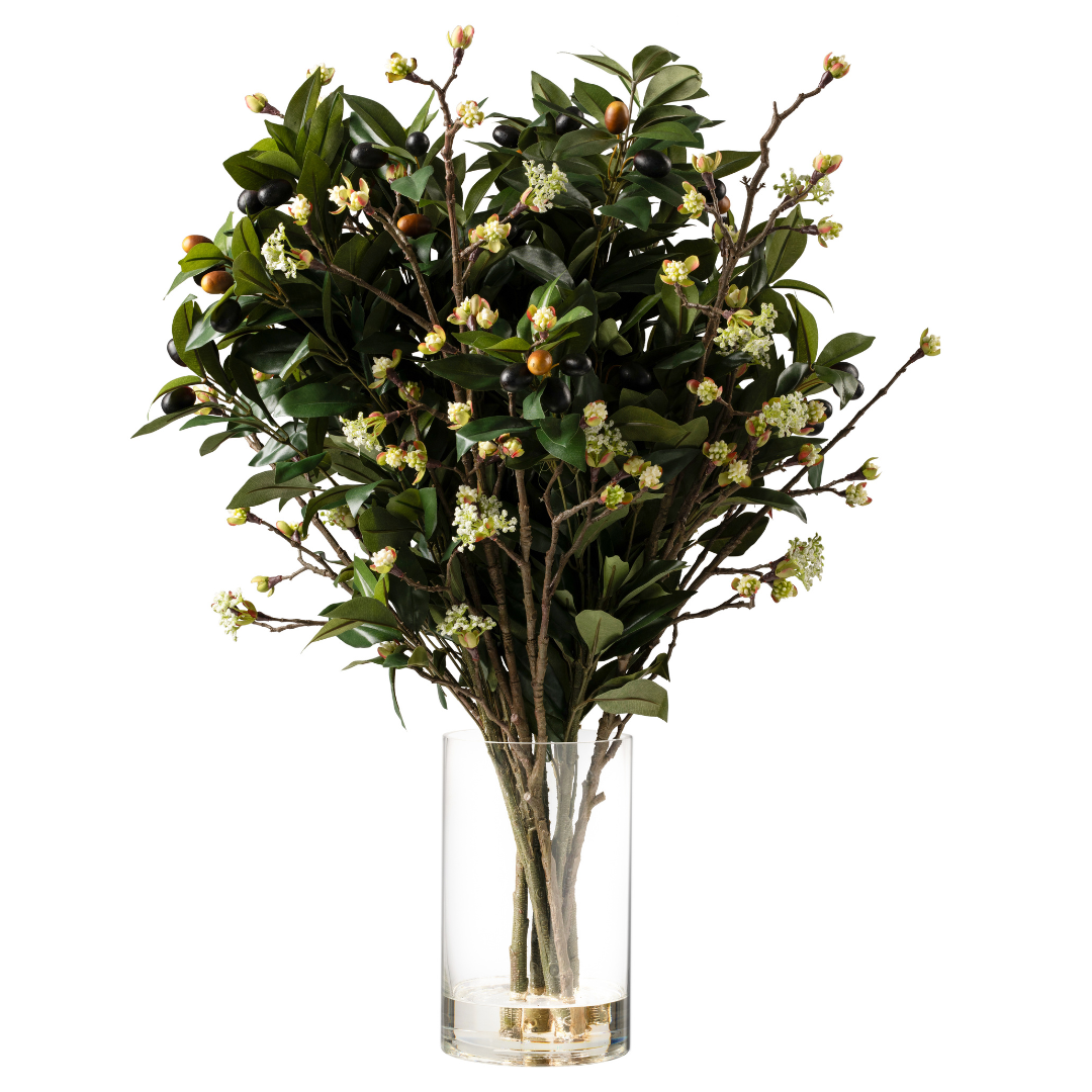  DH Olive Blossom Branches in Glass Vase、mySite、elrpsem3k