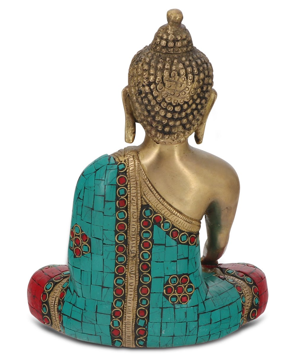 Brass Shakyamuni Buddha Statue with Colorful Detailing、mySite、topwebapps