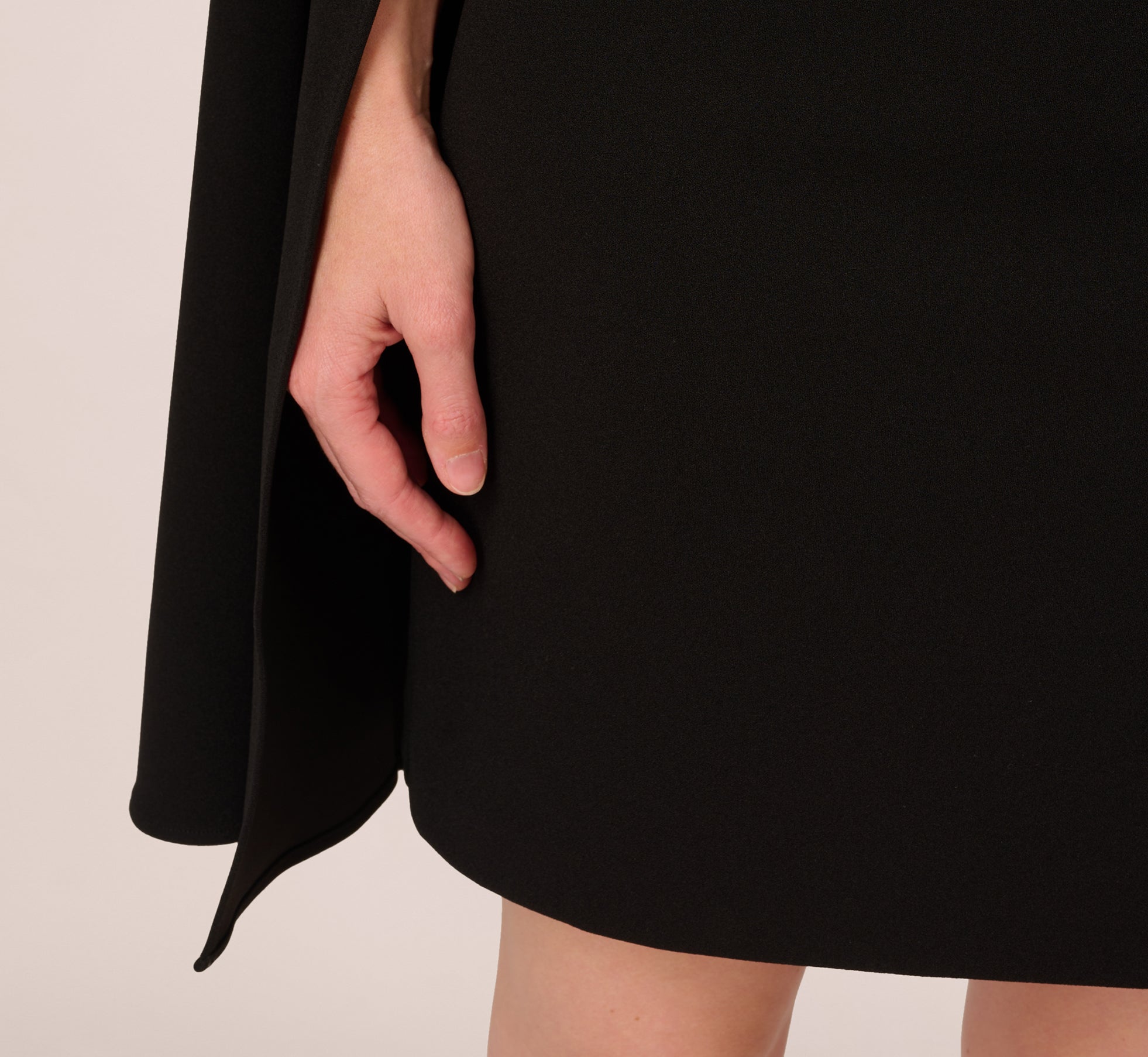 Off The Shoulder Cape Dress In Black、mySite、solidvoid