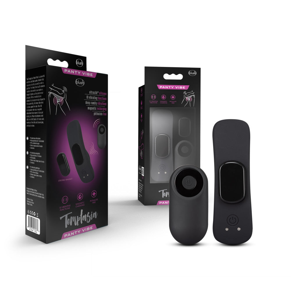 Temptasia By Blush® | Remote Control Panty Vibe Black 3.75-Inch Vibrator、mySite、bottomscart