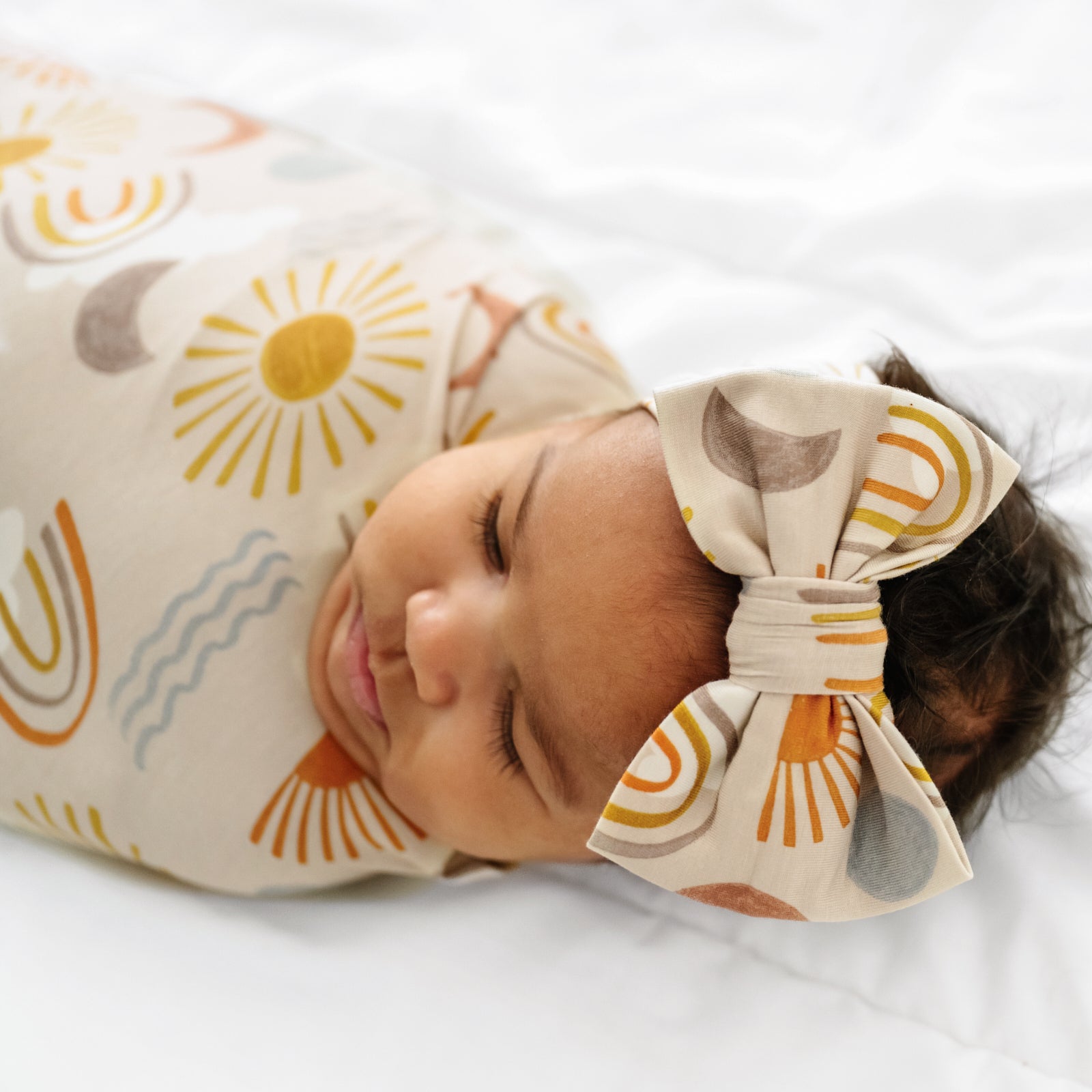  Desert Sunrise Swaddle & Luxe Bow Headband Set、mySite、layawaytickets