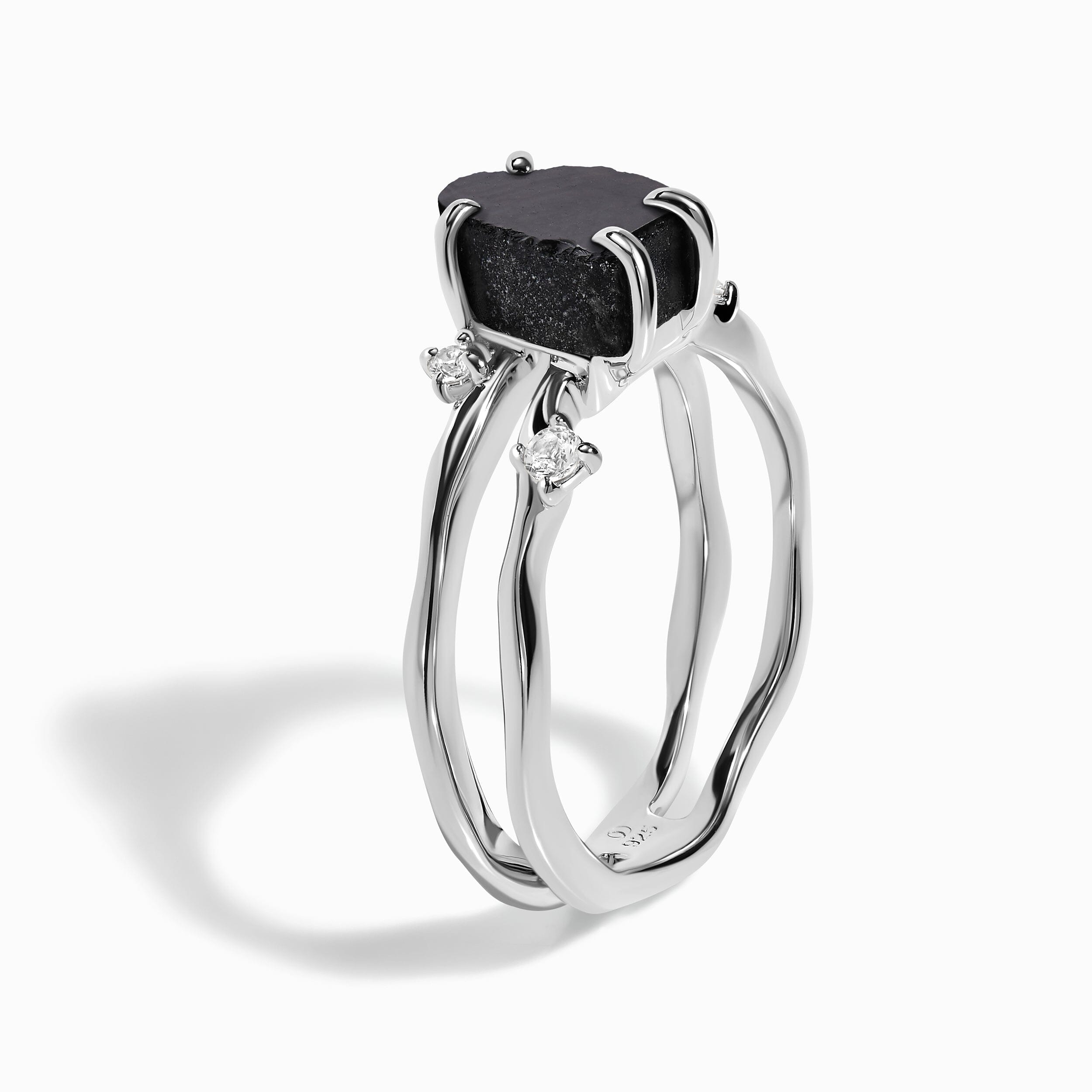 Raw Crystal Ring - Flow Black Obsidian、mySite、hinf8tx79