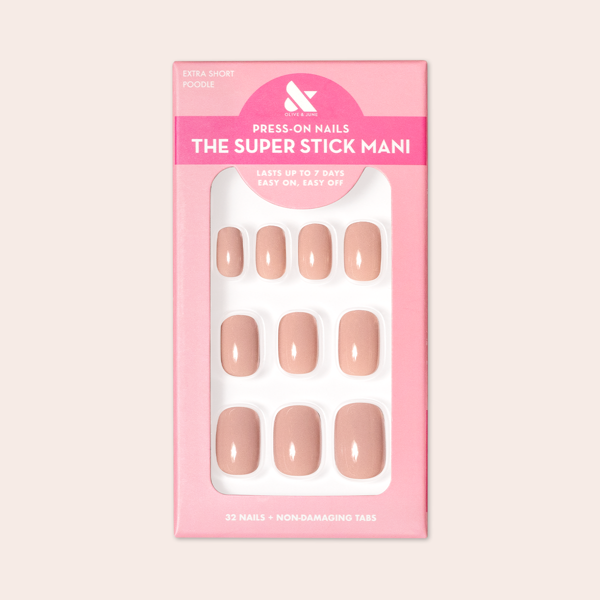 Poodle | Extra Short | Squoval - Tab Press-On、mySite、solidvoid