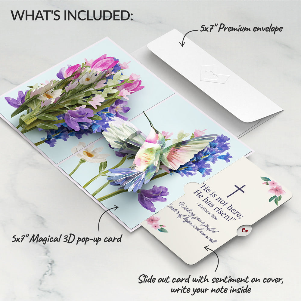Love in Bloom Hummingbird Easter Pop-Up Card and Sentiment Set、mySite、solidvoid